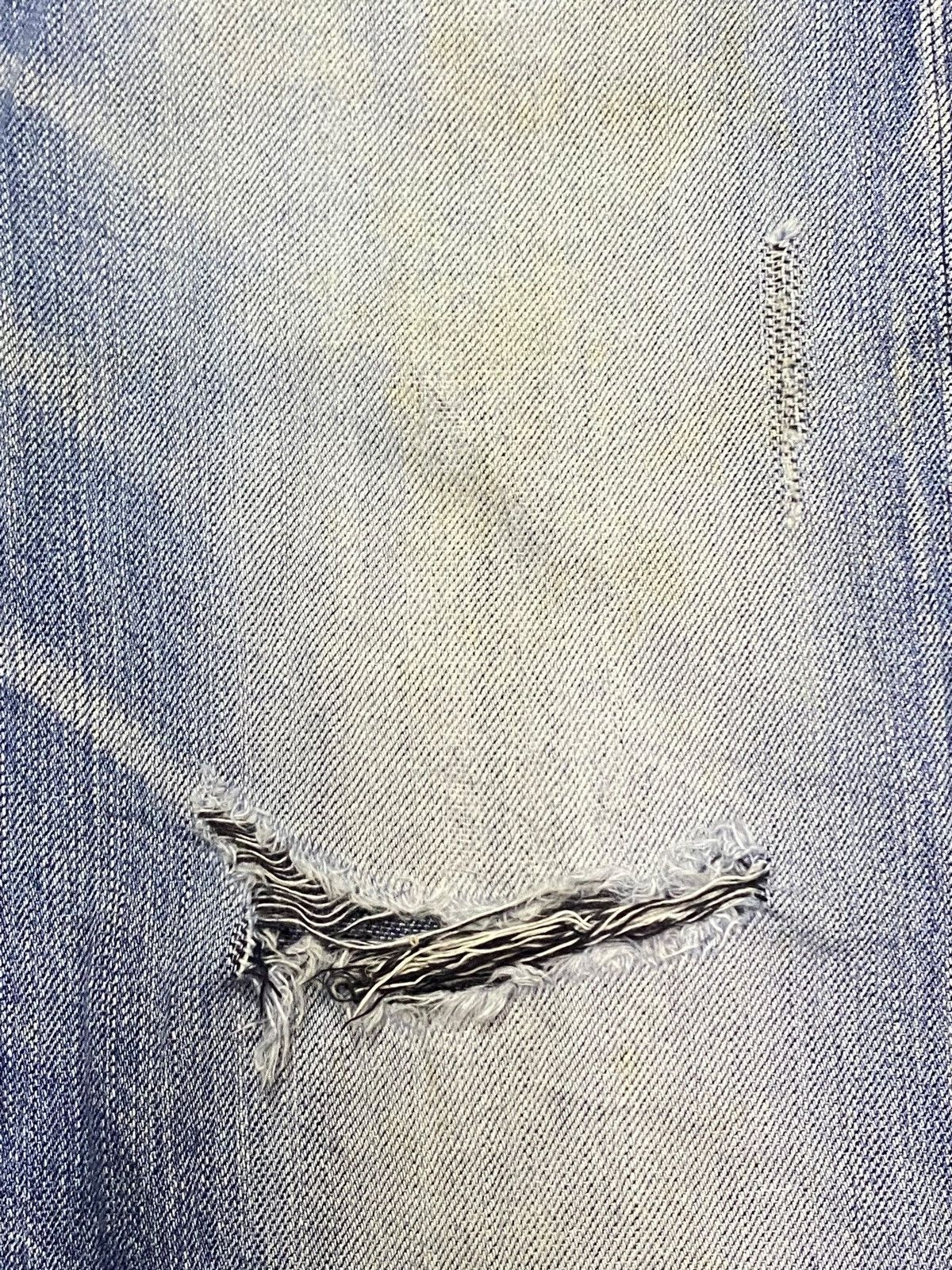 Fragment Design × Vanquish Vintage Vanquish Japan Blue Wash Avantgarde Distressed Jeans Size US 33 - 11 Thumbnail
