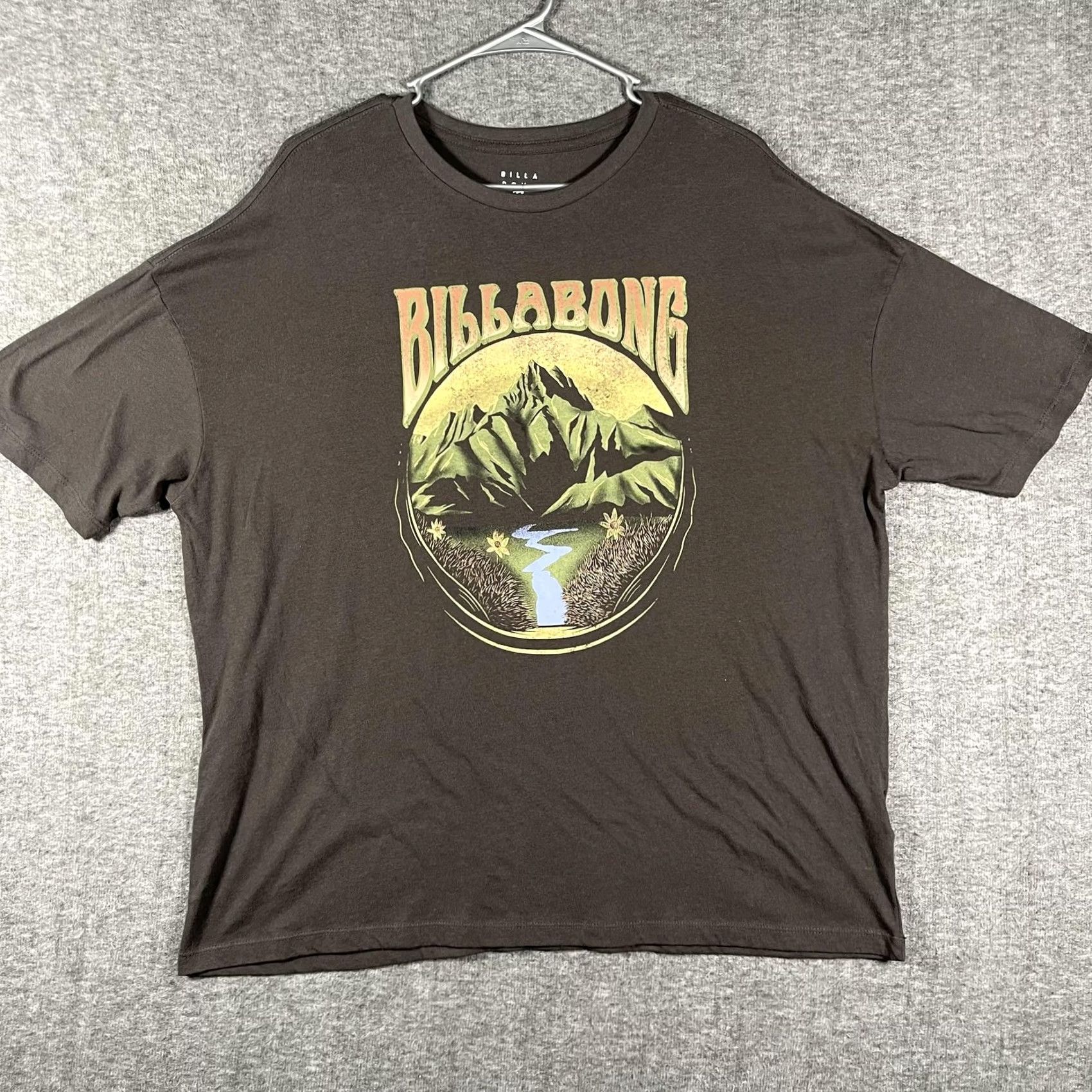 Billabong Billabong Shirt Mens Large Brown Mountain River Graphic Tee Surf Nature Outdoors Size US L / EU 52-54 / 3 - 2 Thumbnail