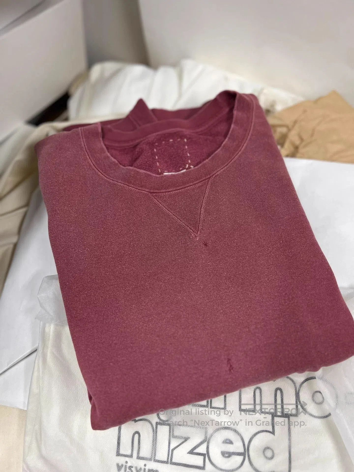 Visvim Red Long Sleeve Sweatshirt. Size US XL / EU 56 / 4 - 9 Thumbnail