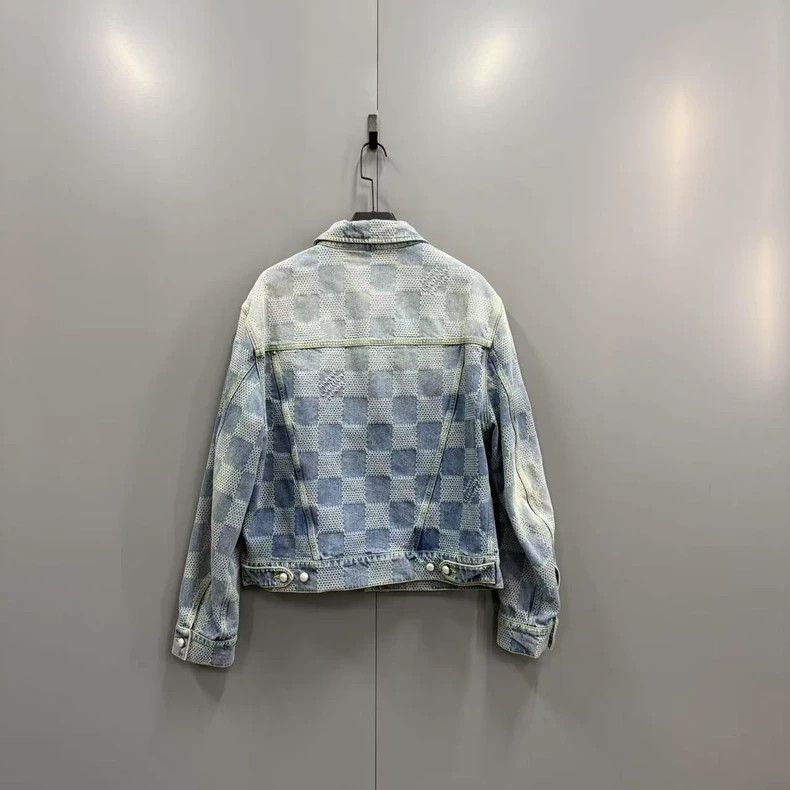 Louis Vuitton Louis Vuitton Fei Dong Co-branded Blue Plaid Worn-Out Deni Size US L / EU 52-54 / 3 - 2 Thumbnail