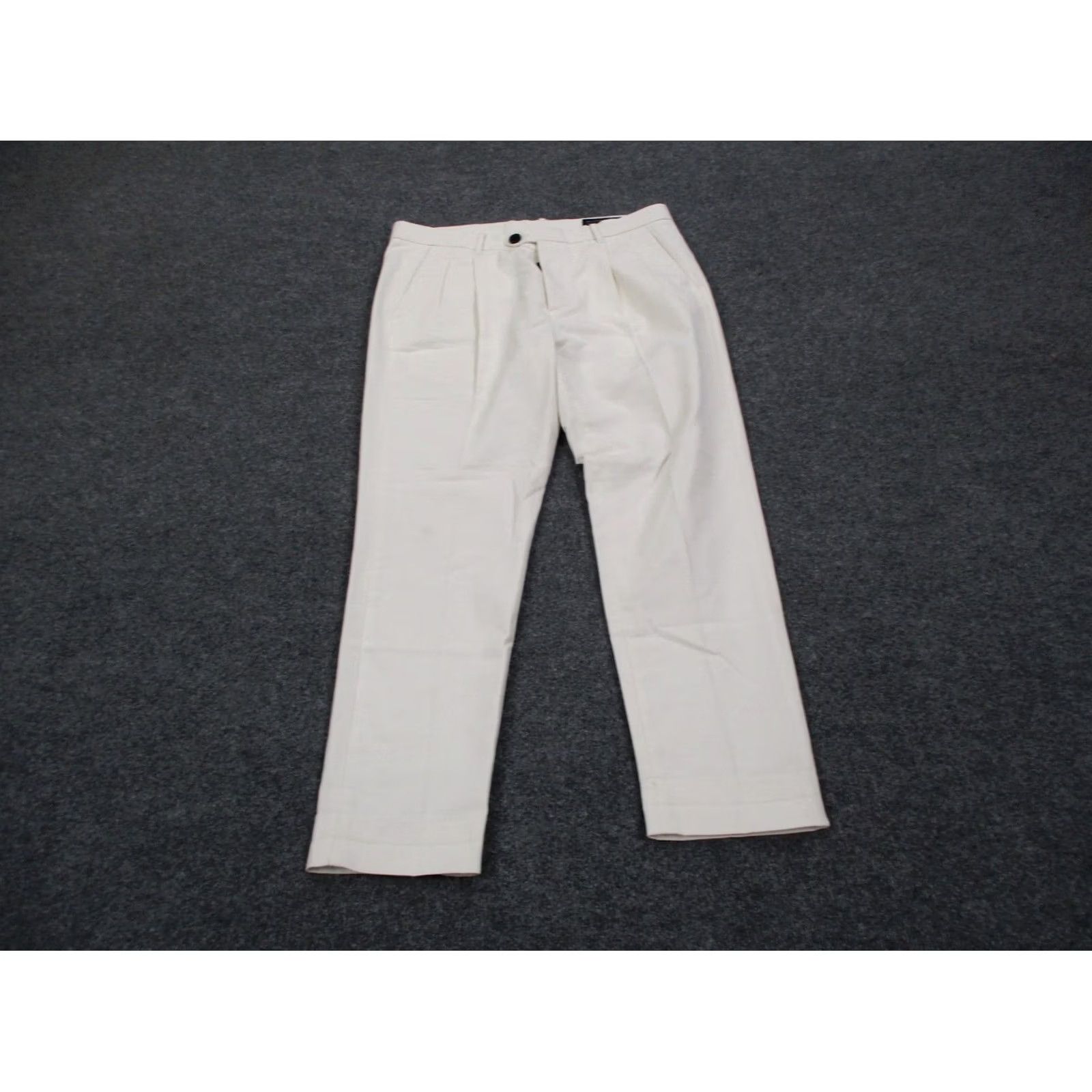 Allsaints Allsaints Mens 33 White Chino Tapered Cropped Performance Golf Business Size US 28 / EU 44 - 2 Thumbnail