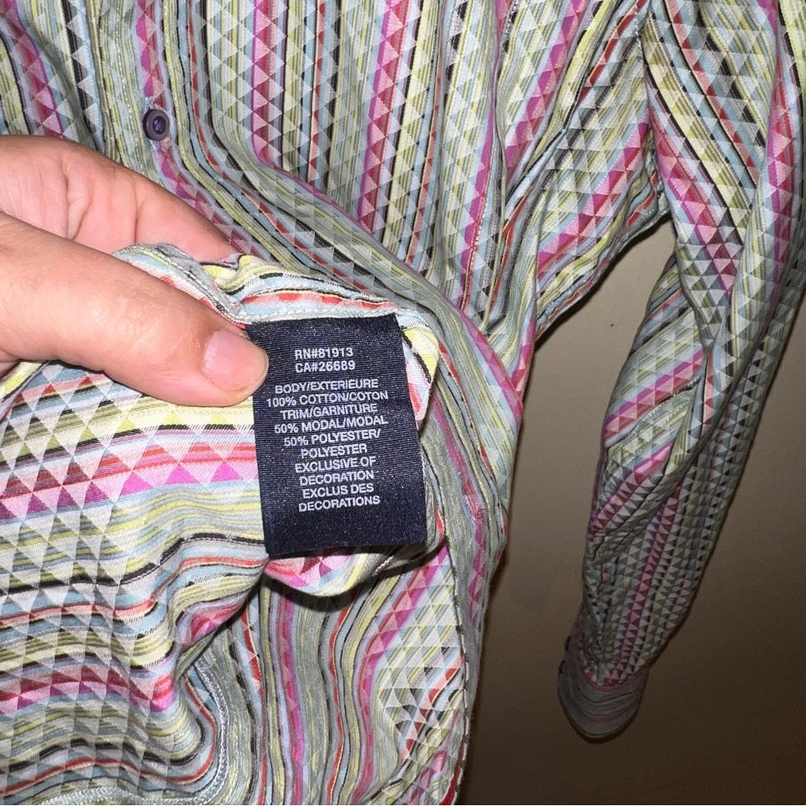 Robert Graham ROBERT GRAHAM diamond pattern button down flip cuff L Size US L / EU 52-54 / 3 - 8 Thumbnail
