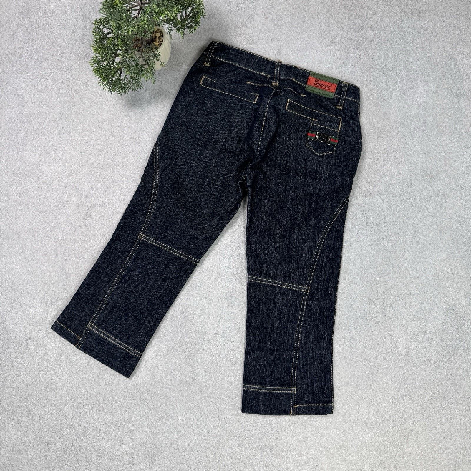 Gucci Vintage Gucci Breeches Denim Pants Blue Avant Garde Cropped Size 27" / US 4 / IT 40 - 1 Thumbnail