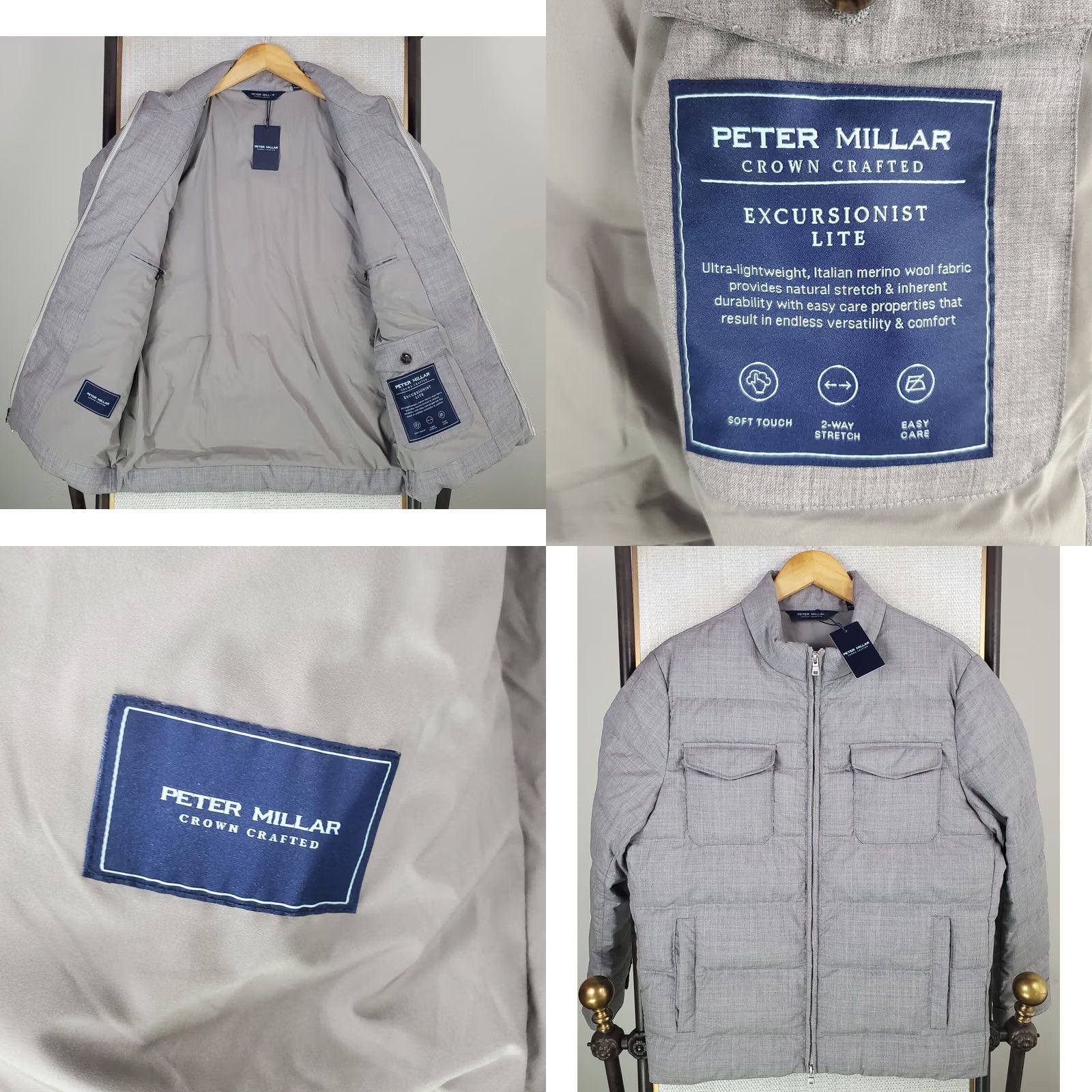 Peter Millar Peter Millar Jacket Mens M Gray NEW Wool Bomber Insulated Crown Crafted Size US M / EU 48-50 / 2 - 9 Thumbnail