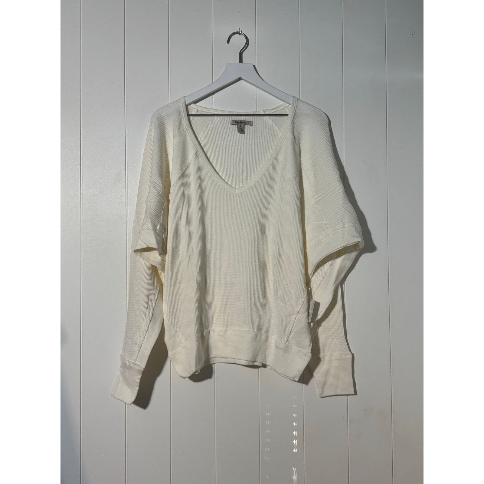 Free People Free People Santa Clara Thermal Henley in Alabaster Medium Size M / US 6-8 / IT 42-44 - 2 Thumbnail