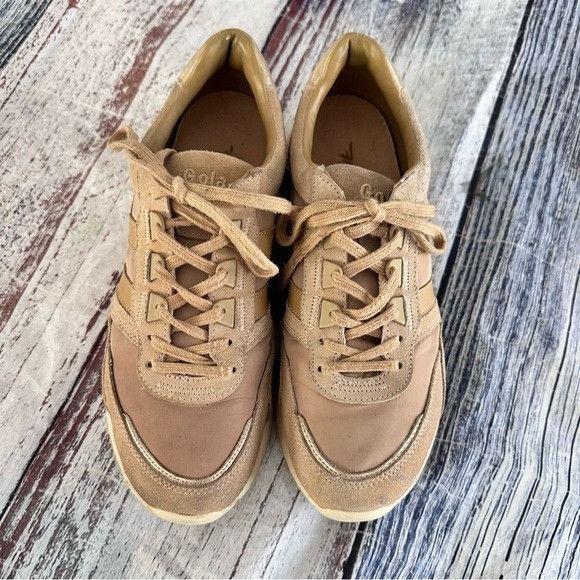 Gola Gola Classics Women's Chicago Glimmer Sneakers Oat/Oat/Gold Size US 9 / IT 39 - 2 Thumbnail