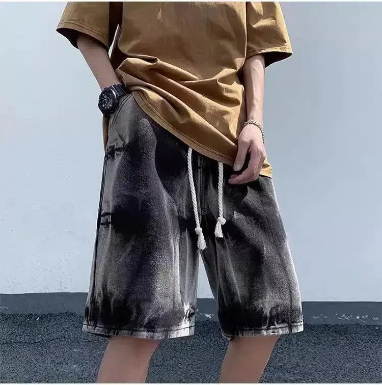 Japanese Brand Retro straight leg elastic tie dye jeans Size US 32 / EU 48 - 3 Thumbnail