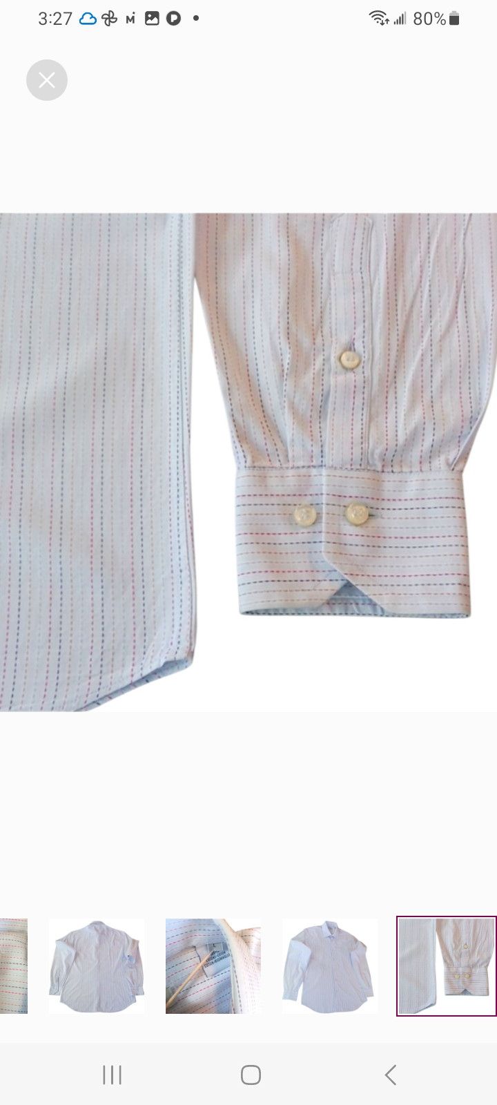 Other POGGIANTI 1958 Multithread Striped Long Sleeve Shirt Size US L / EU 52-54 / 3 - 7 Thumbnail