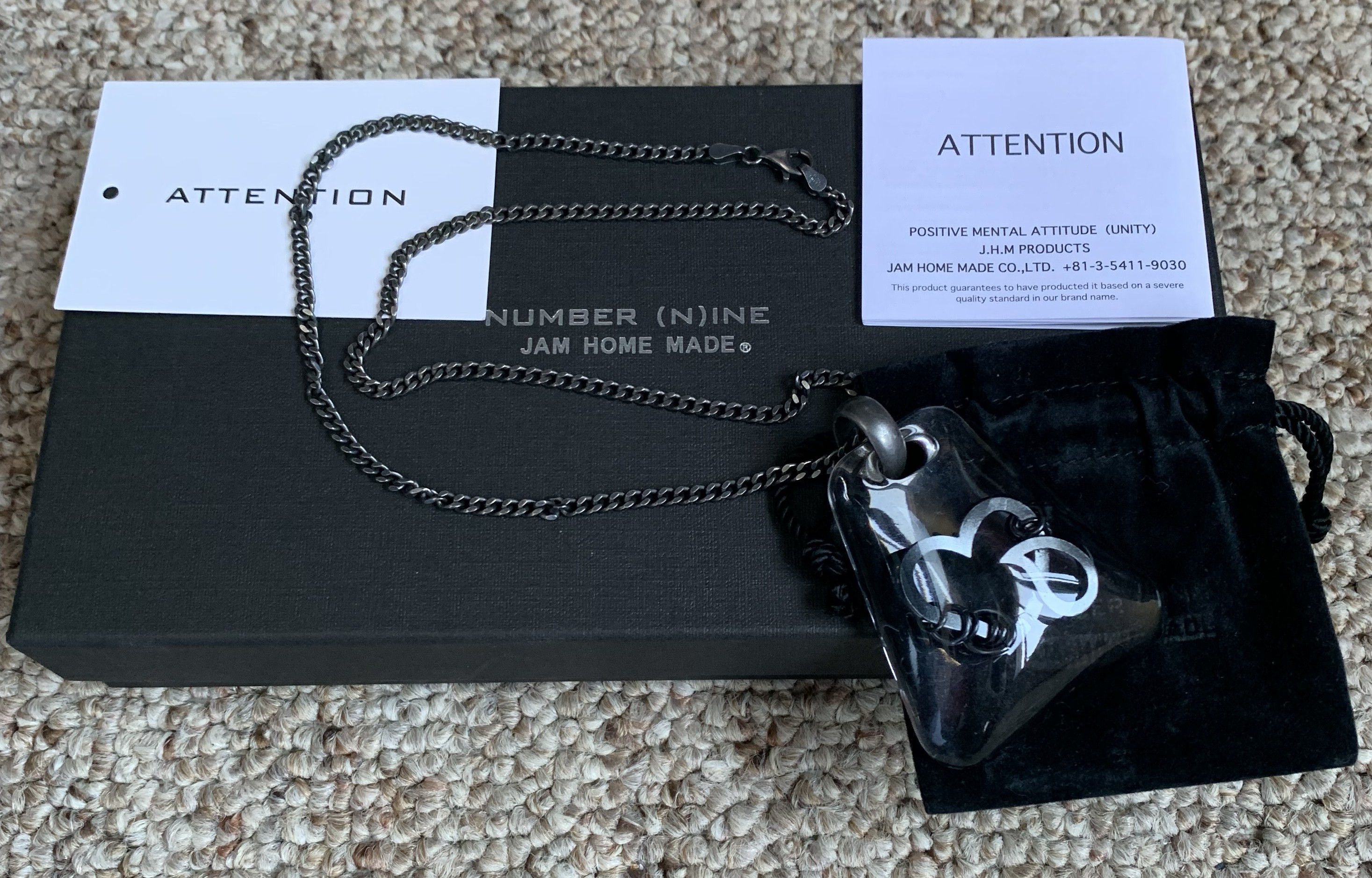 Jam Home Made × Number (N)ine FW03 Number (N)ine Crying Heart Sterling Silver Necklace Size ONE SIZE - 12 Thumbnail