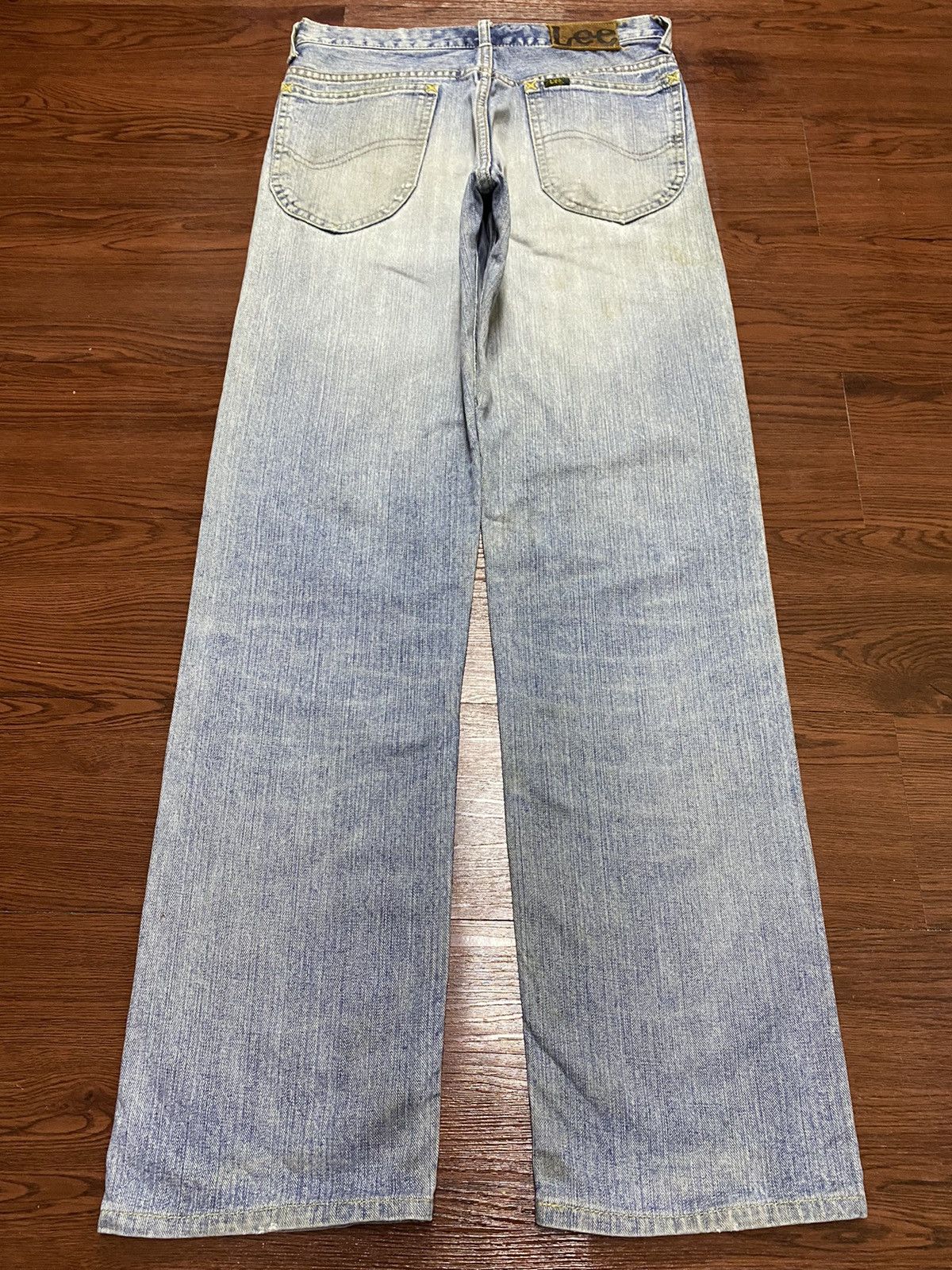 Japanese Brand Vintagw Lee Riders Faded Wash Distressed Loose Jeans Size US 30 / EU 46 - 2 Thumbnail