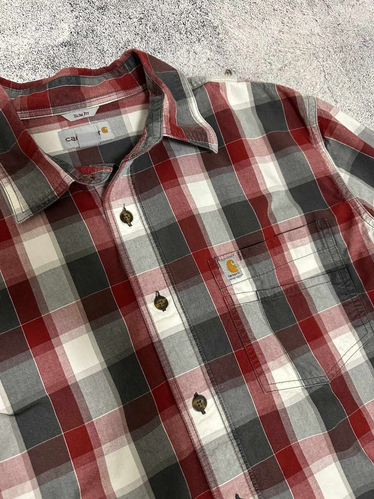 Carhartt Carhartt Essential Plaid Open Collar Long Sleeve Shirt Size US L / EU 52-54 / 3 - 10 Thumbnail