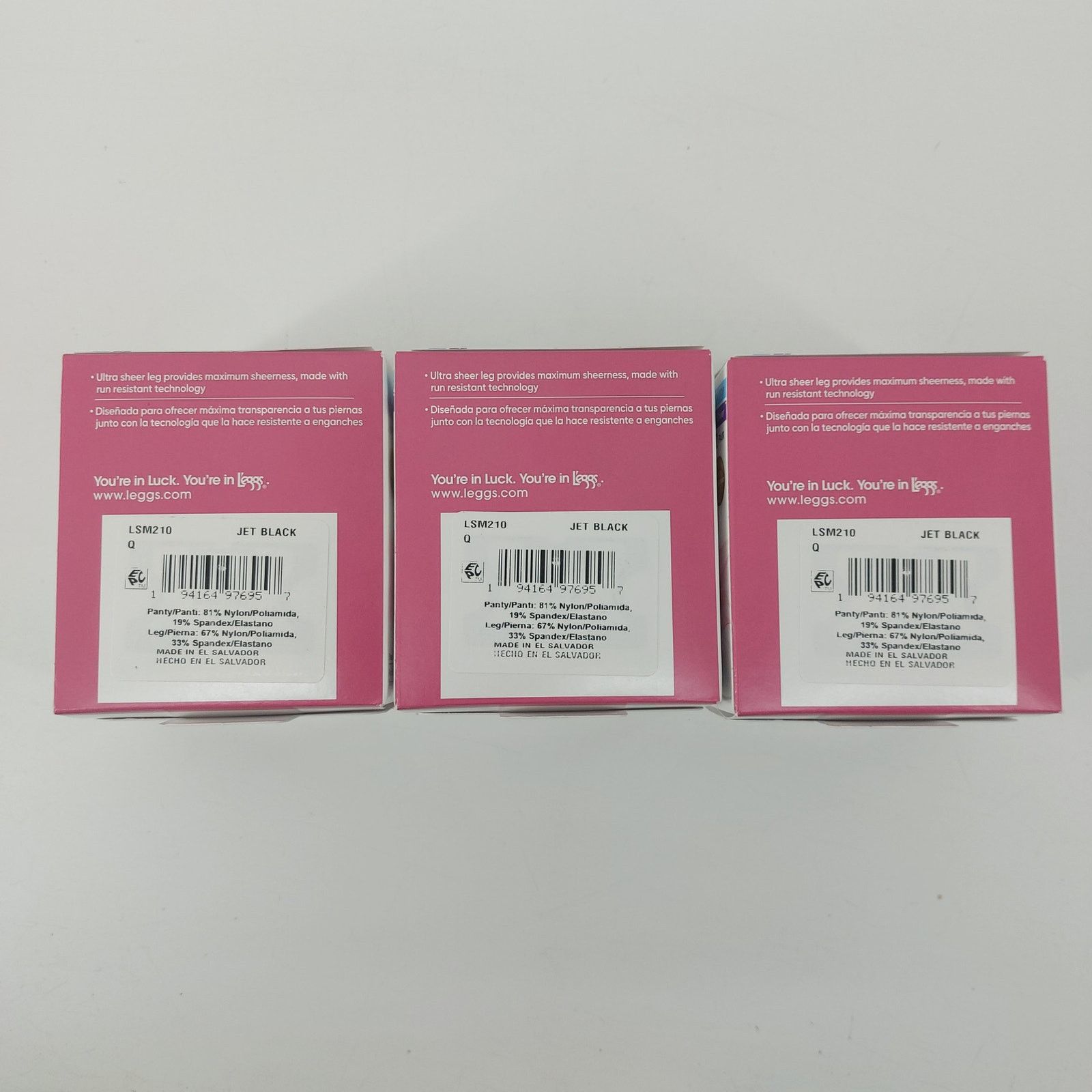 Other Leggs Jet Womens Black Q Silken Mist Ultra Sheer Legs 3 Box Size ONE SIZE - 2 Thumbnail