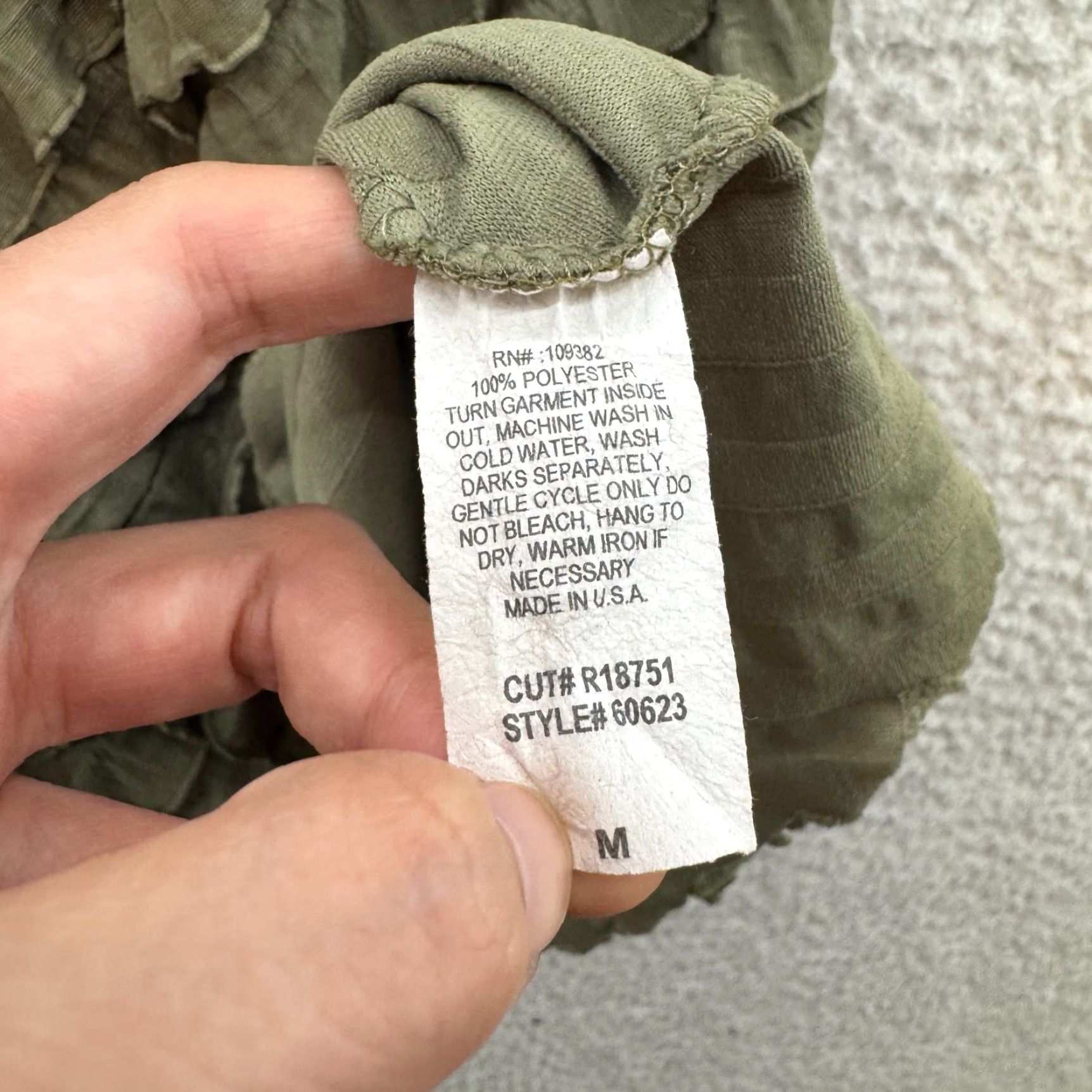 Vintage VINTAGE Y2K Army Olive Green Boho Grunge Whimsigoth Shirt M Mens? Girls? Wait. Size M / US 6-8 / IT 42-44 - 6 Thumbnail