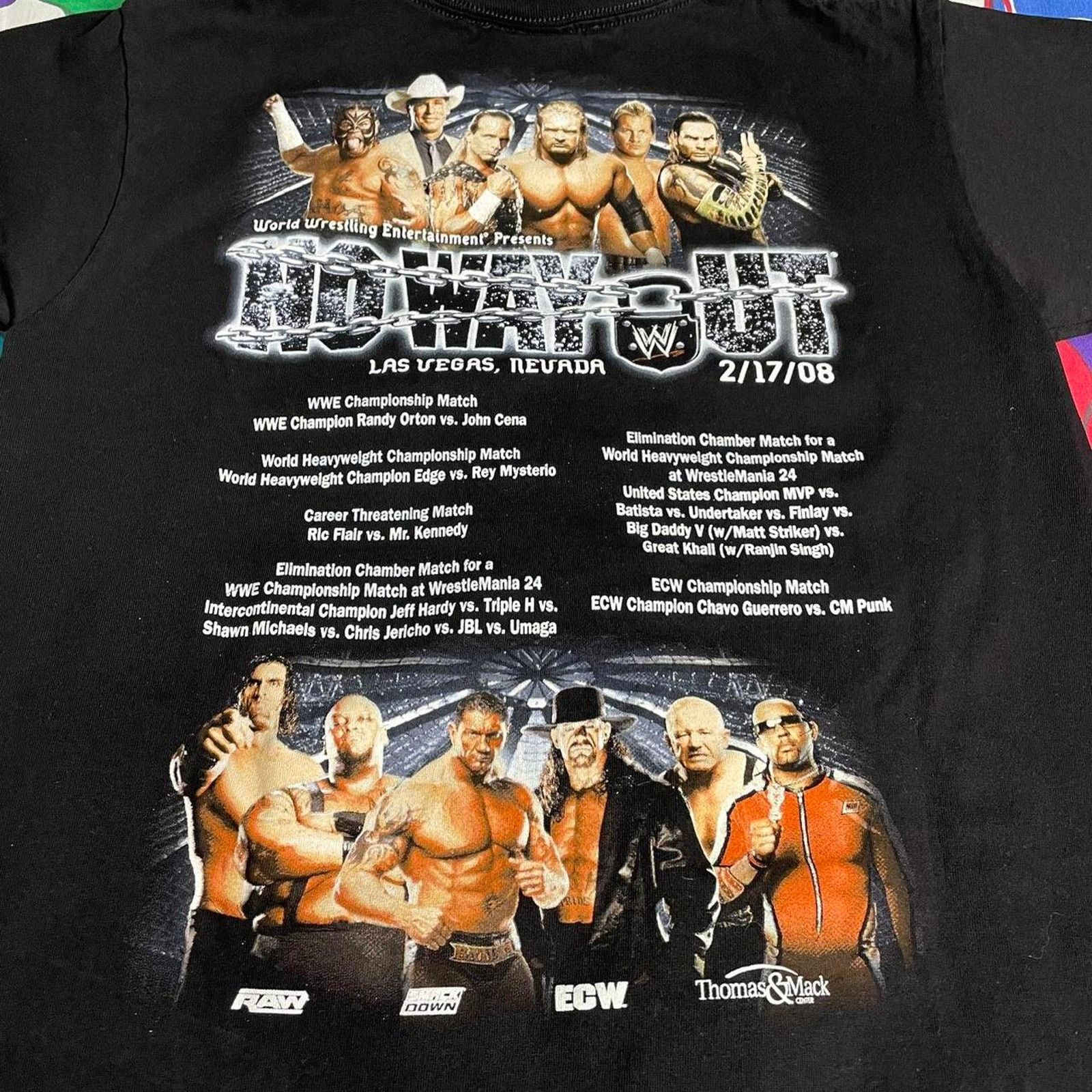 Vintage × WWE × WWF VTG 2008 WWE No Way Out John Cena Randy Orton Wrestling Tee Size US M / EU 48-50 / 2 - 4 Thumbnail