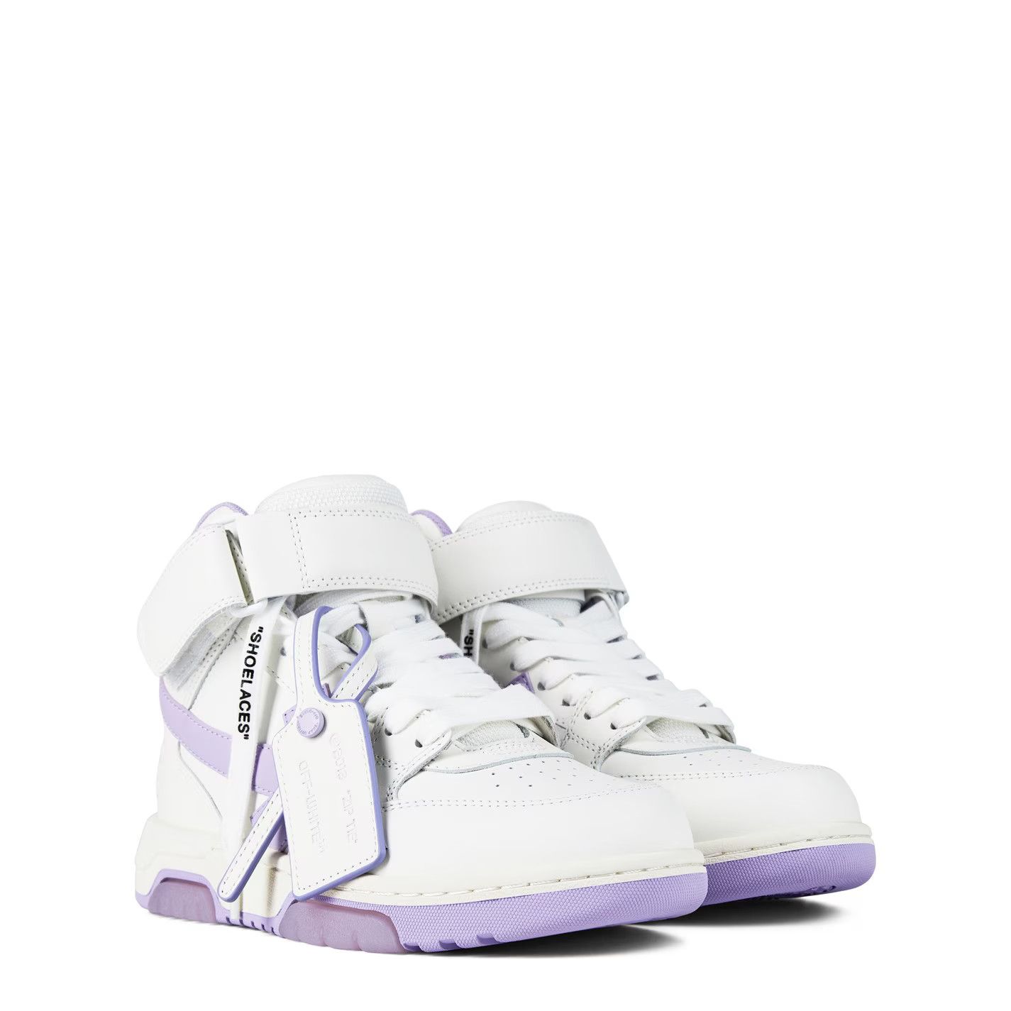 Off-White o1g2r1mq1224 Office Office Mid Top in White & Lilac Size US 8 / IT 38 - 3 Thumbnail
