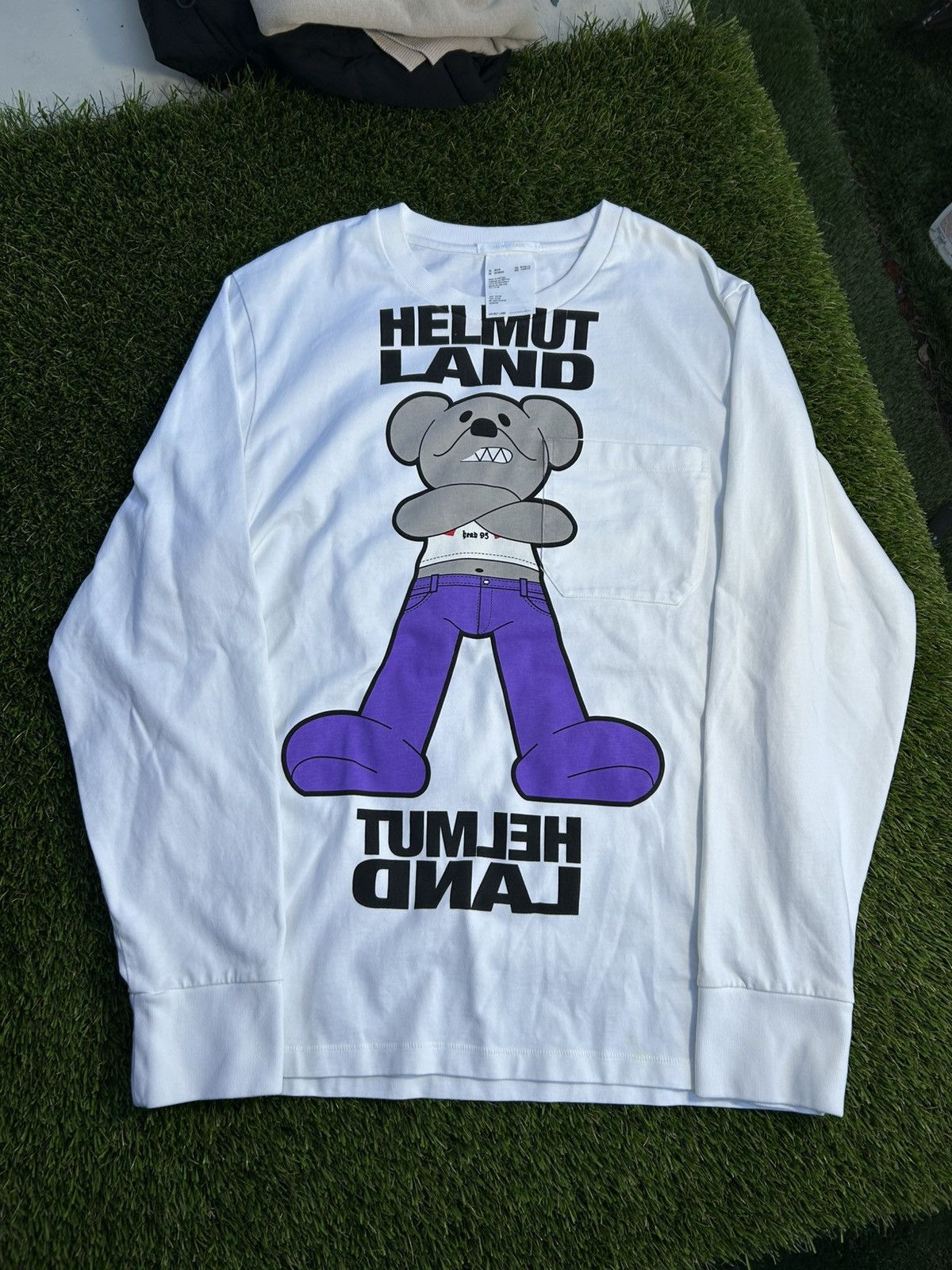 Helmut Lang Helmut Lang Helmut Land Mouse Character Long Sleeve Tee Size US XL / EU 56 / 4 - 2 Thumbnail