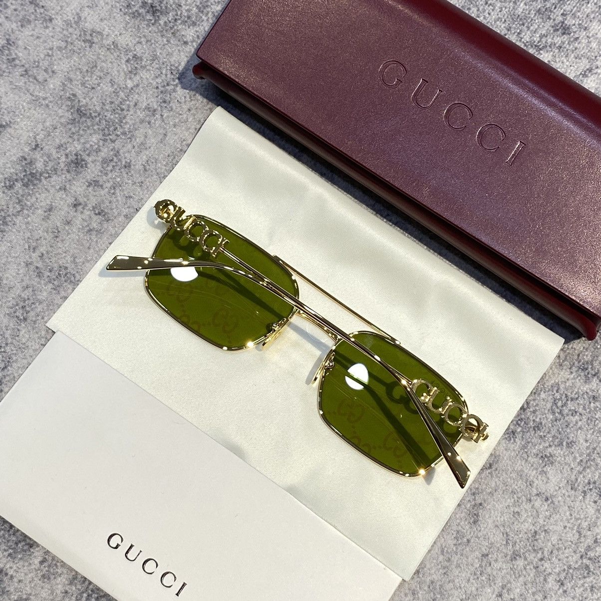 Gucci GUCCI GG1804S 002 GOLD GREEN Size ONE SIZE - 7 Thumbnail