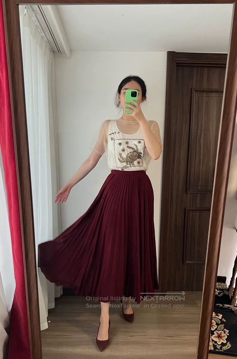 Valentino Valentino Skirt mulberry silk fabric Size S / US 4 / IT 40 - 1 Thumbnail