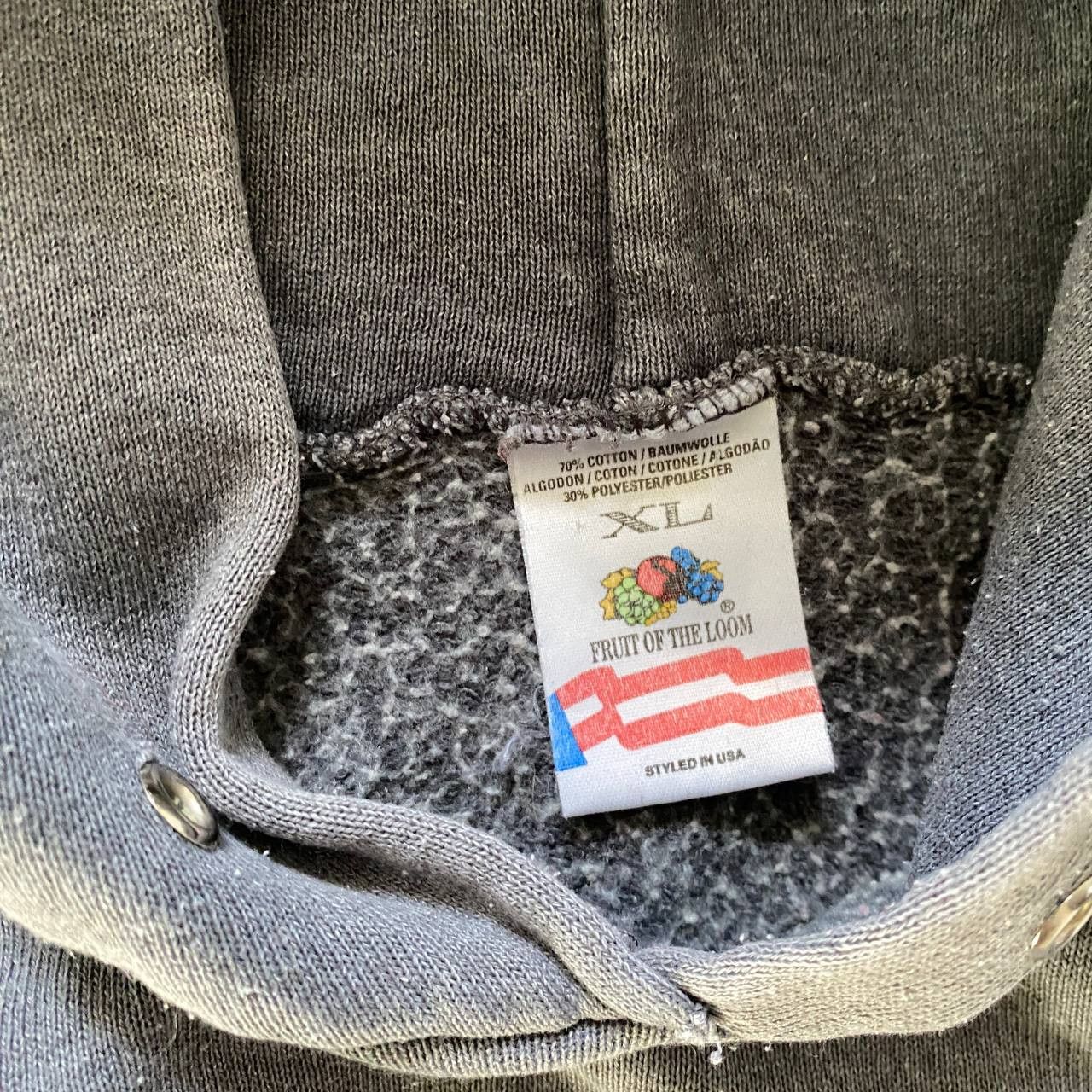 Fruit Of The Loom VINTAGE 90S FOTL AMAZING FADED BLANK HOODIE 106 Size US XL / EU 56 / 4 - 3 Thumbnail
