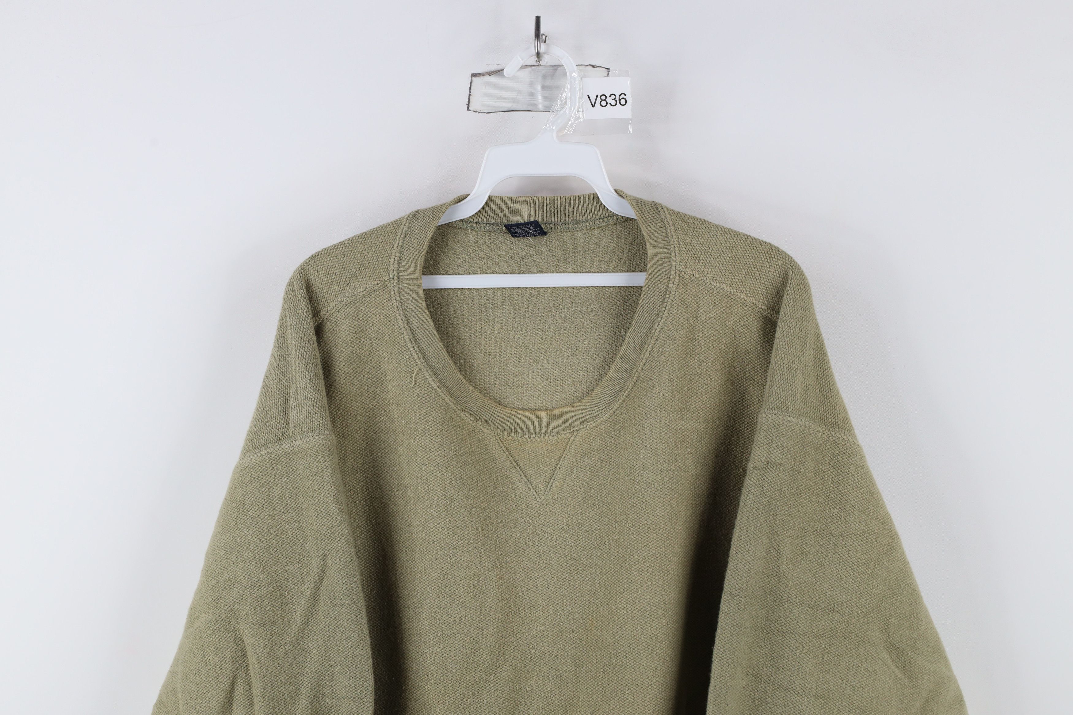 Lands' End × Vintage Vintage 90s Lands End Blank Thermal Waffle Knit Sweater USA Size US L / EU 52-54 / 3 - 2 Thumbnail