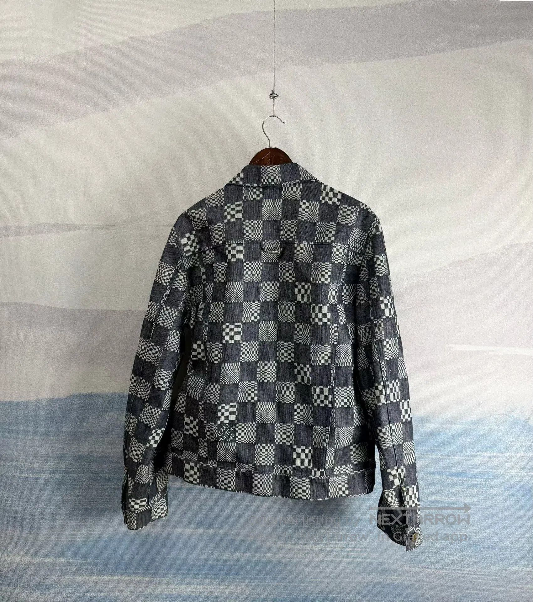 Louis Vuitton Louis Vuitton Checkerboard Tag Denim Jacket| Size XL / US 12-14 / IT 48-50 - 3 Thumbnail