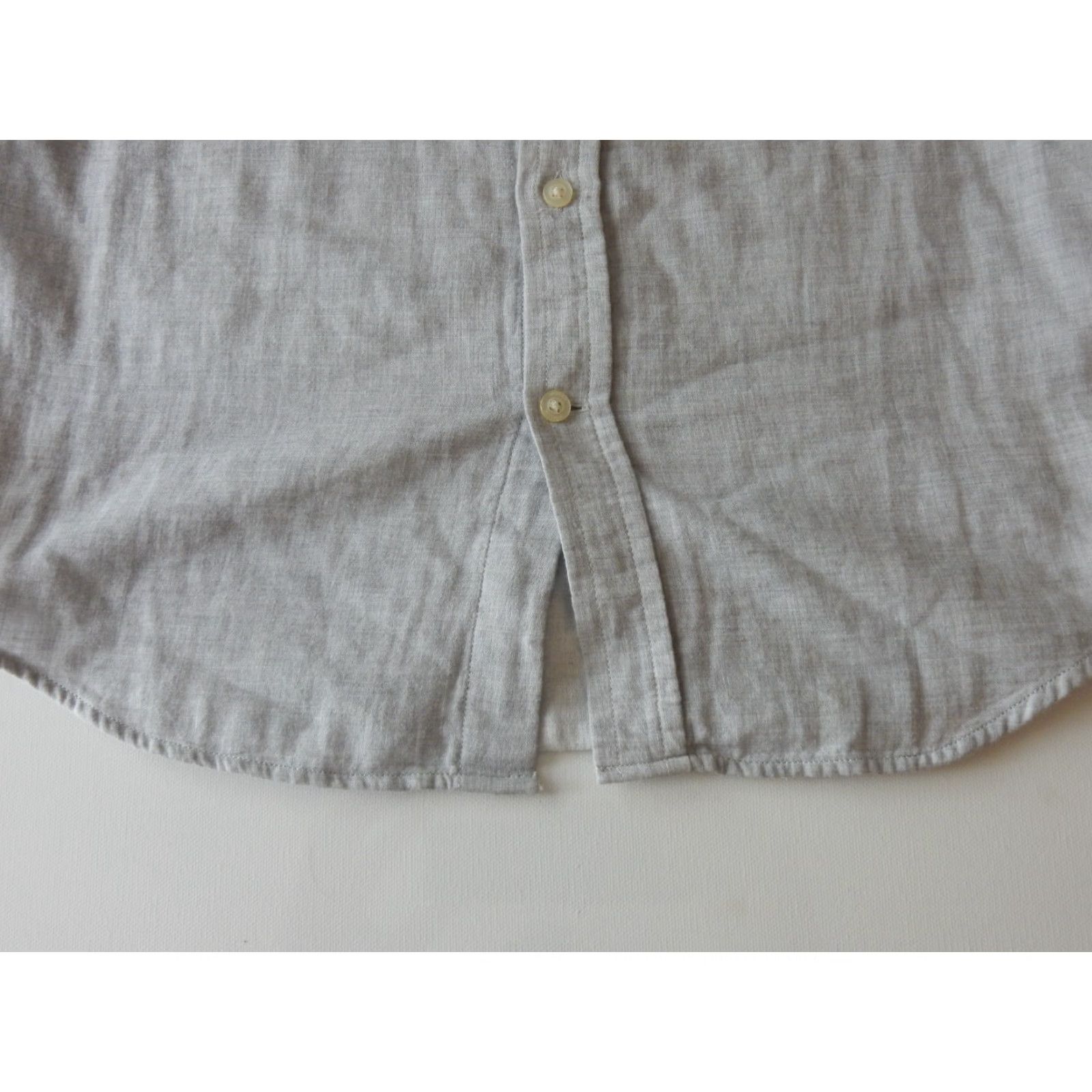 Banana Republic Banana Republic Mens Button Front Shirt Slim Fit S Gray Long Sleeve Solid - Shirt - Men Size US S / EU 44-46 / 1 - 2 Thumbnail