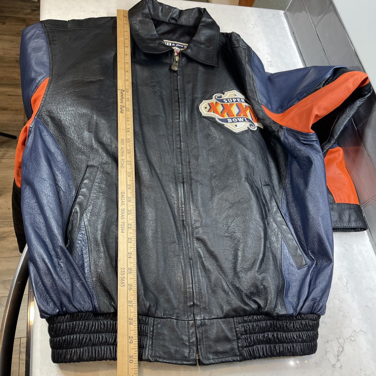 Vintage G III Carl Banks Super Bowl XXXV Leather Jacket XL Tampa FL Size US XXL / EU 58 / 5 - 5 Thumbnail