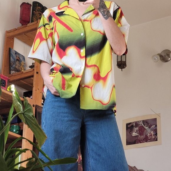 Zara Zara X Rhuigi Shirt Mens Small abstract Casual Tie Dye Size US S / EU 44-46 / 1 - 5 Thumbnail