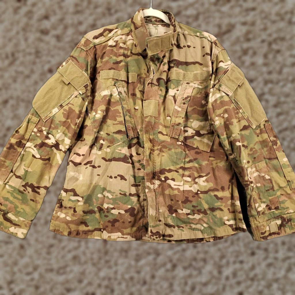 Vintage US Army Jacket Medium X-Short Full Zip Camouflage Military Combat Uniform Coat Size US M / EU 48-50 / 2 - 1 Thumbnail
