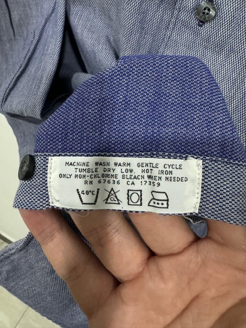 Yves Saint Laurent Vintage YSL Blue Shirt Size US XXL / EU 58 / 5 - 4 Thumbnail