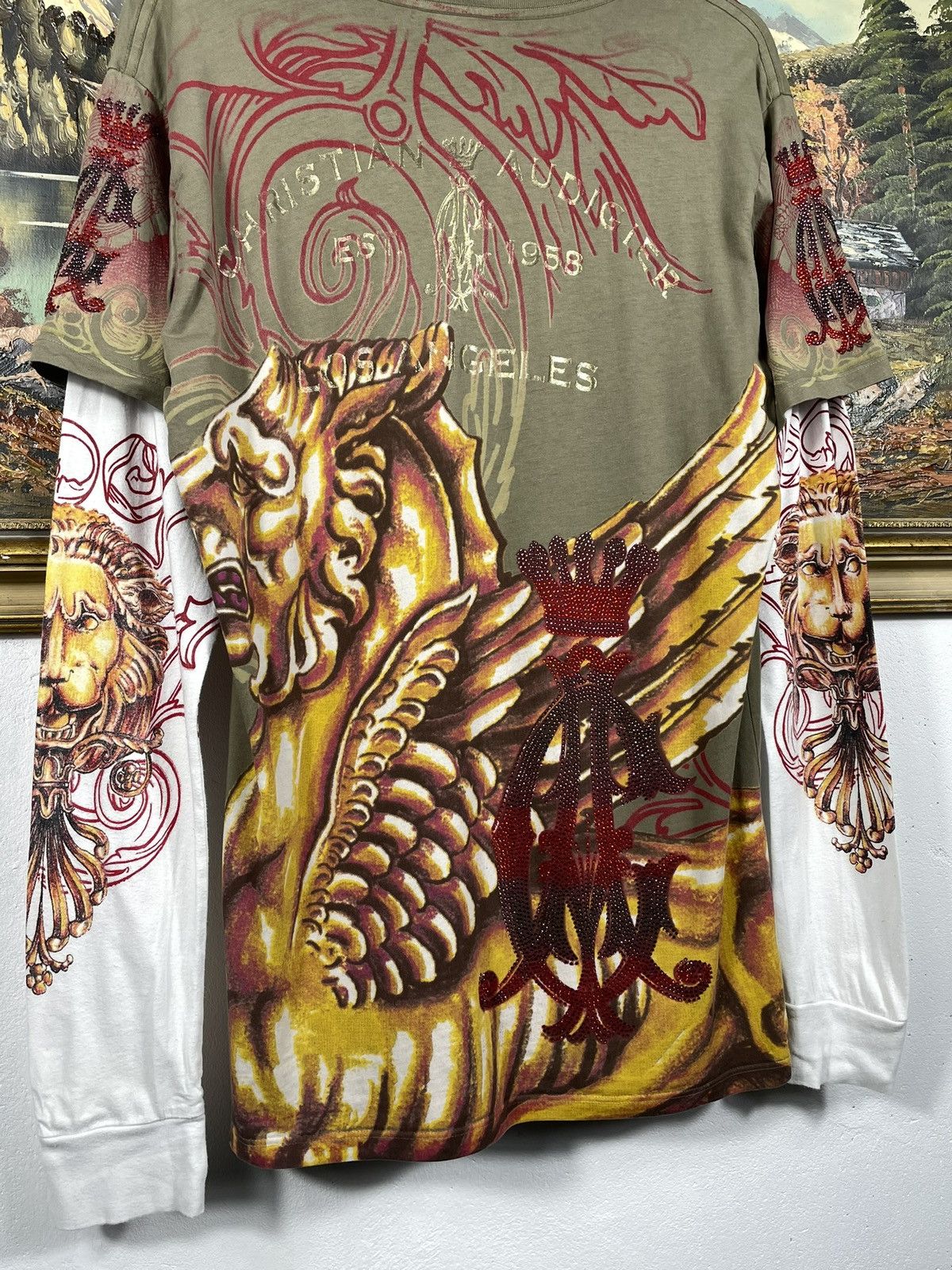 Christian Audigier Christian Audigier Retro 00s Loose Tee Sweatshirt Cyber Size US L / EU 52-54 / 3 - 10 Thumbnail