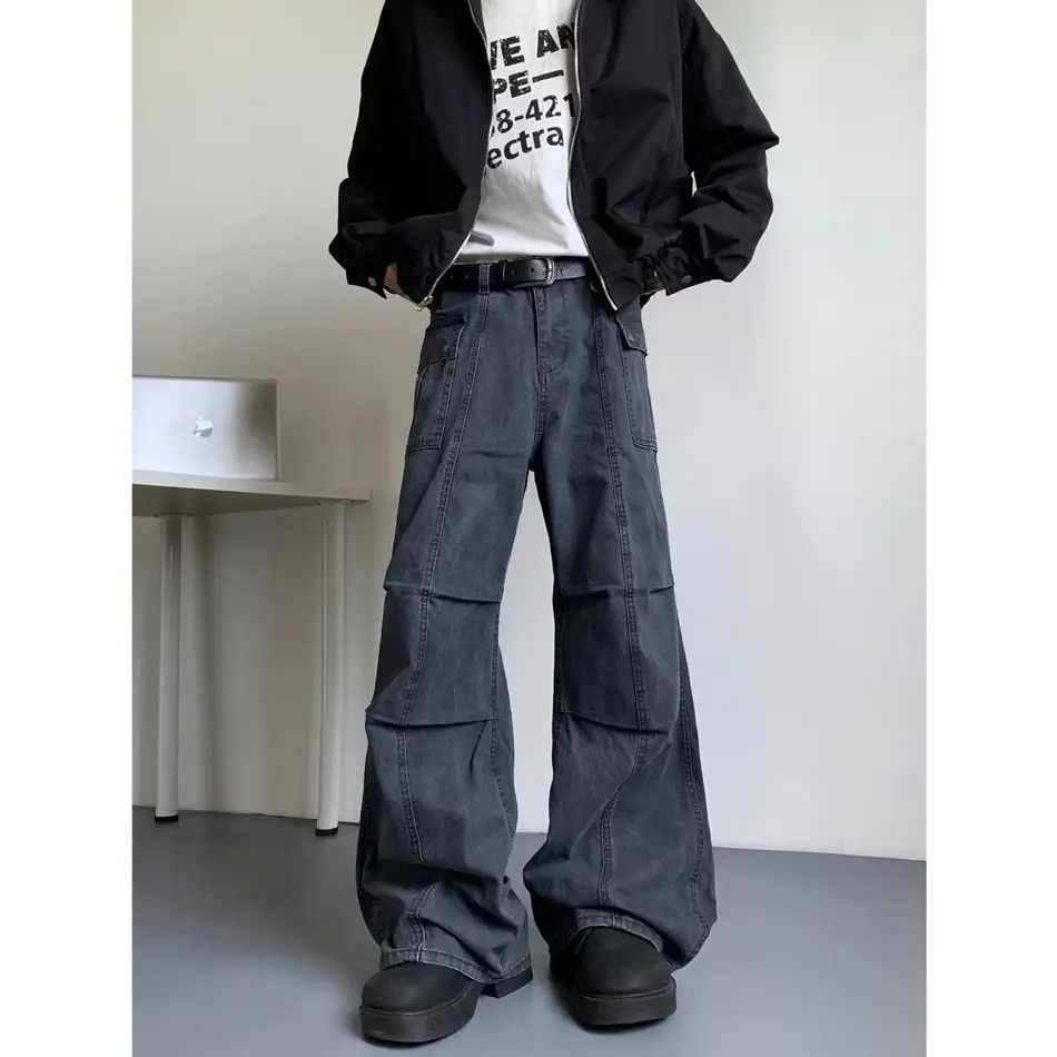 Japanese Brand Retro loose casual micro flared jeans Size US 32 / EU 48 - 3 Thumbnail