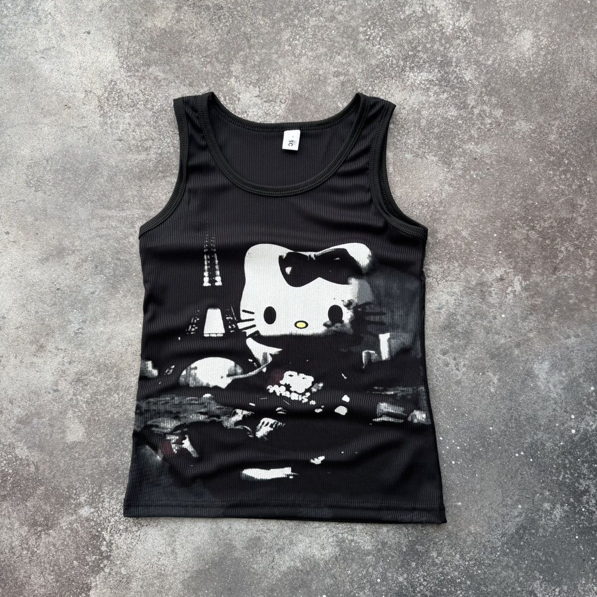 Hysteric Glamour Hello Kitty Y2K Vintage Super Glamour Ribbed Tank Top Size M / US 6-8 / IT 42-44 - 1 Thumbnail