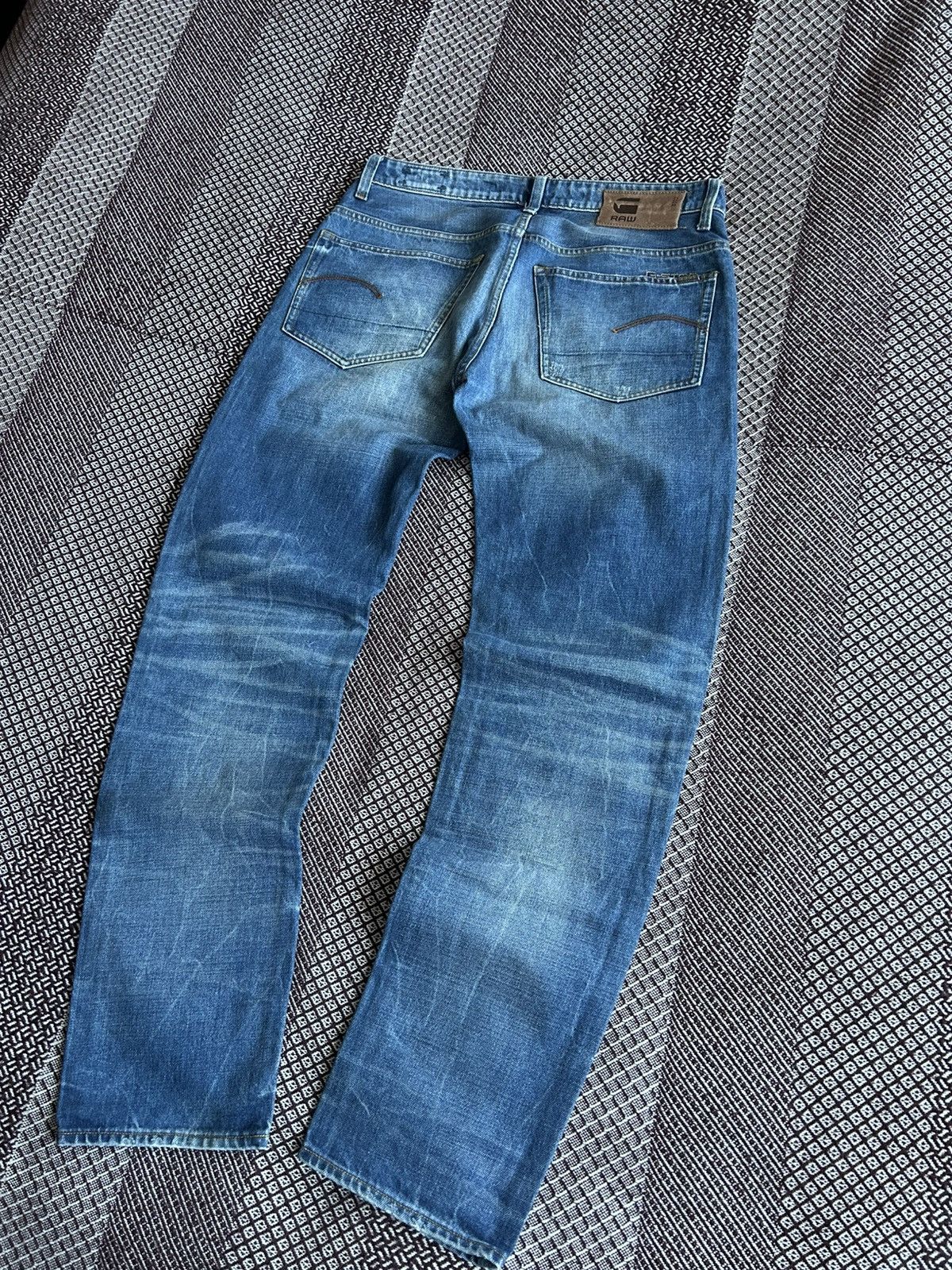 G-Star G-Star Raw 3301 Low Tapered Wash Faded Jeans Men Size 32/34 Size US 32 / EU 48 - 2 Thumbnail