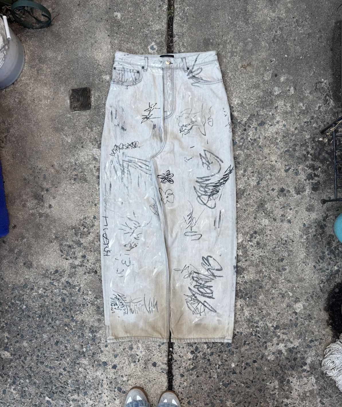 Balenciaga Balenciaga Summer 23' Graffiti Jeans | Grailed