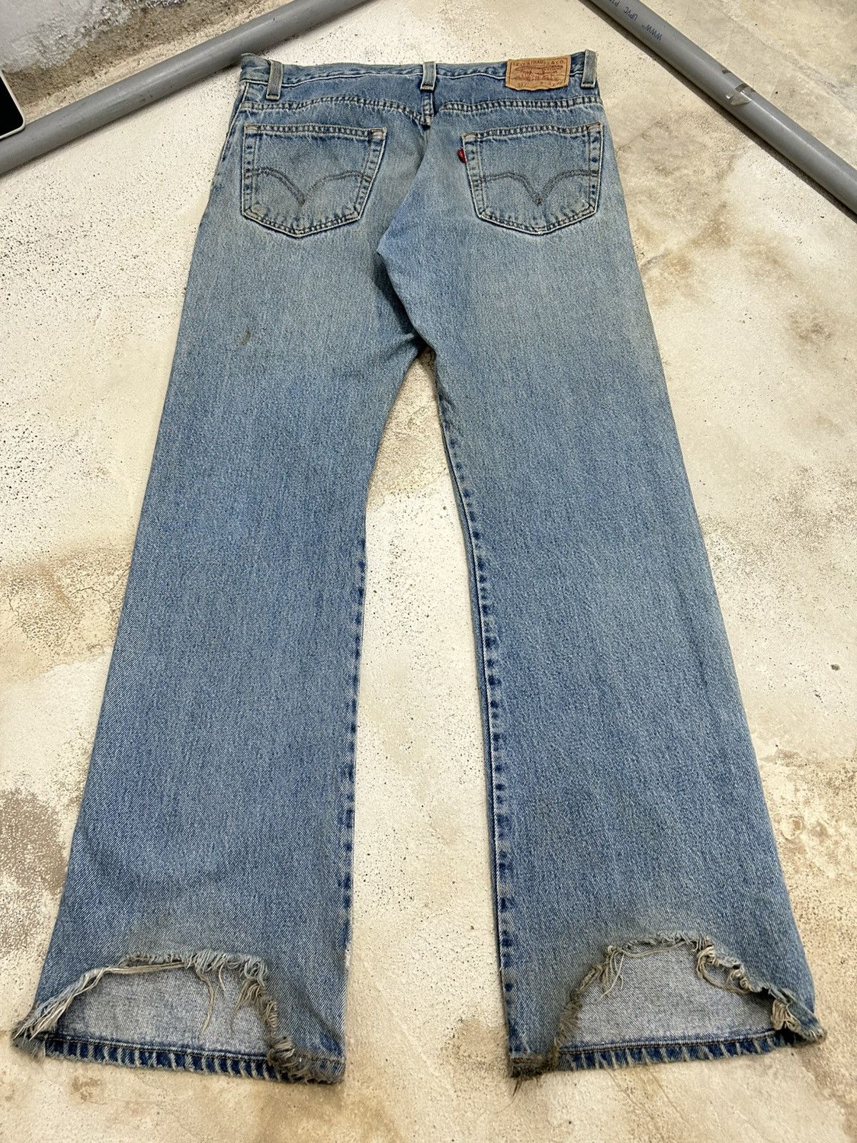 Levi's Vintage Levis 517 Boot Cut Jeans Stonewashed Size US 35 - 2 Thumbnail