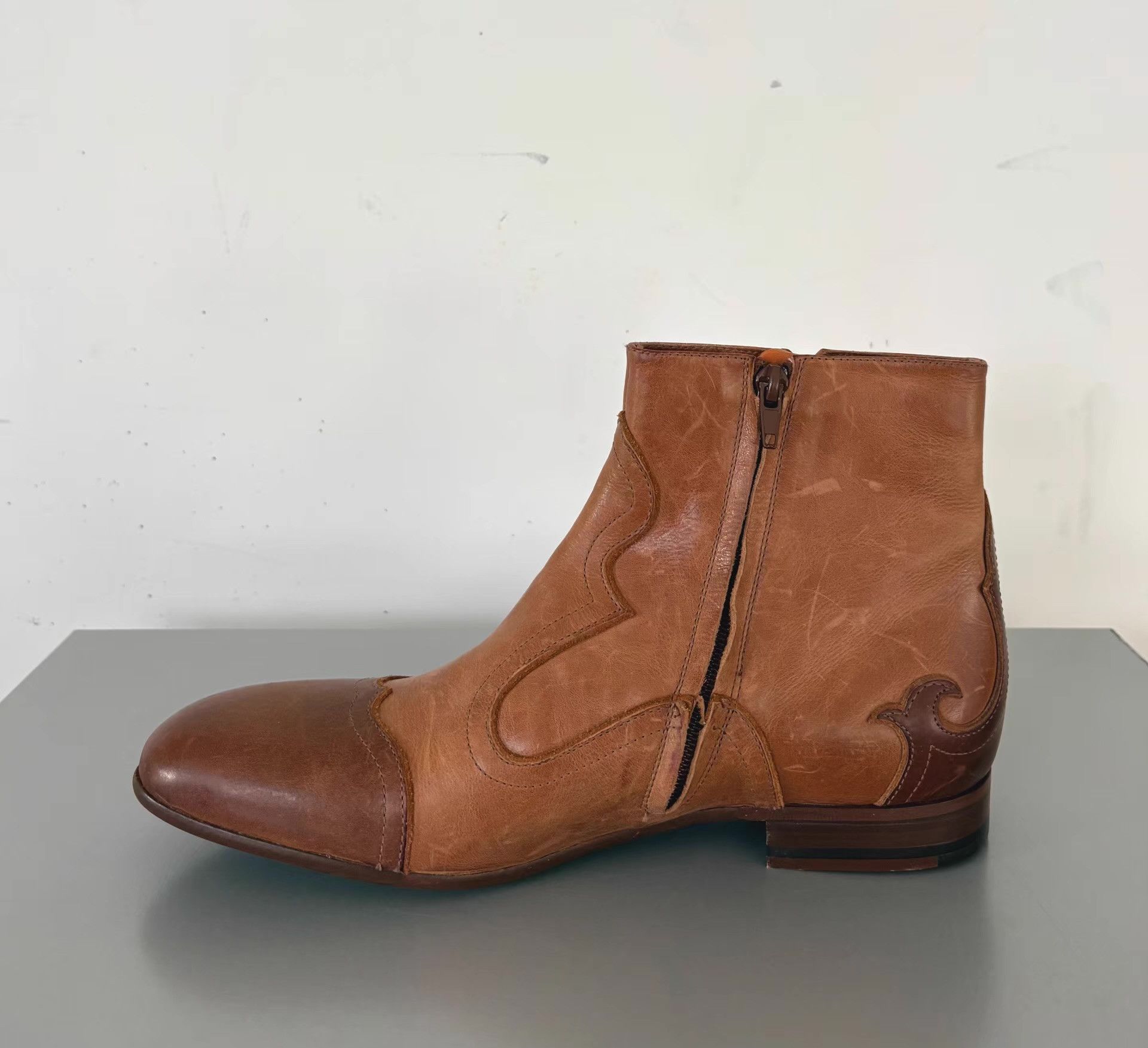 Etro Etro Men's Western Cowboy Ankle Boots Ｑ21 Size US 7 / EU 40 - 6 Thumbnail