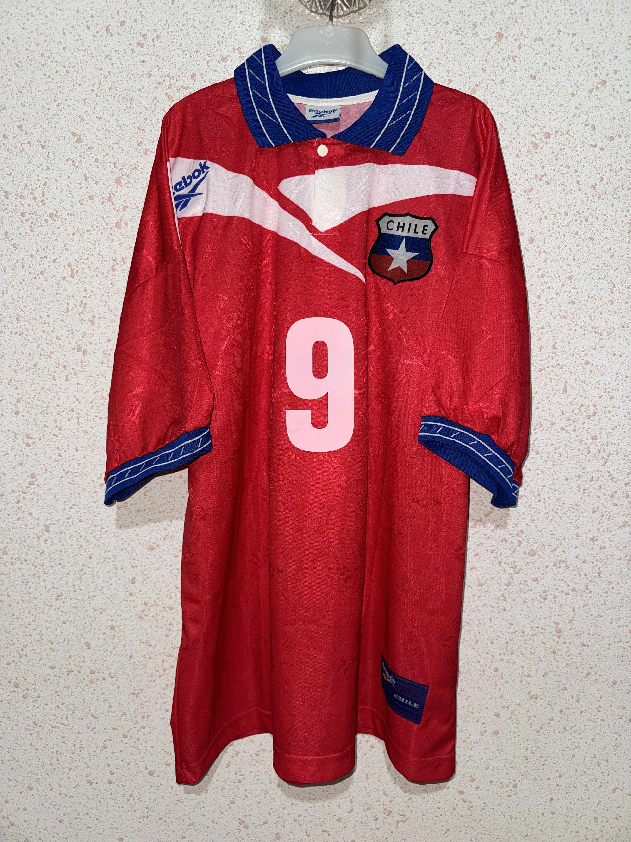 Reebok Chile 1998/00 Home Shirt Reebok - Zamorano #9 Size US XL / EU 56 / 4 - 1 Thumbnail
