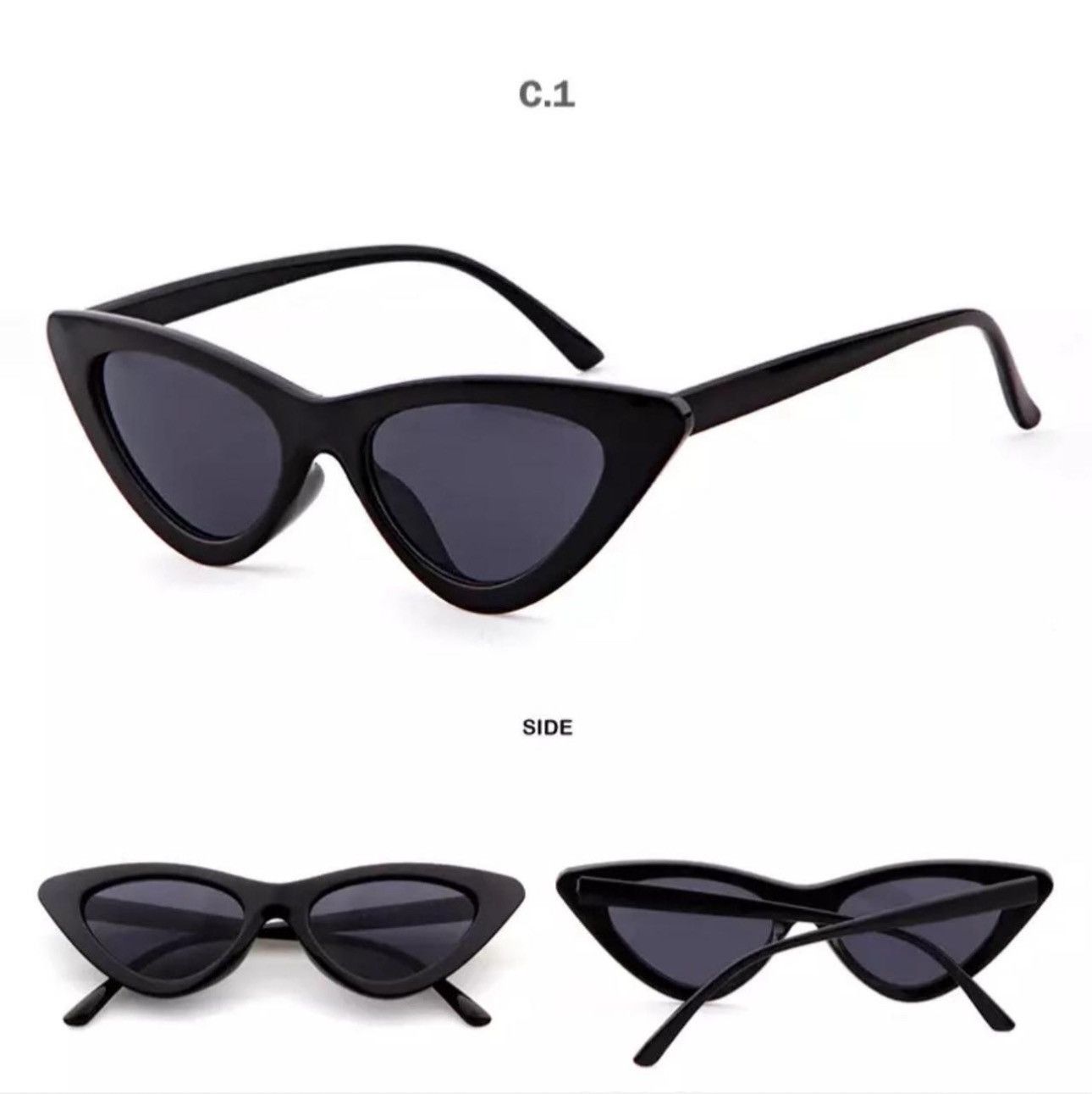 Betsey Johnson × Vintage Black Cateye Sunglasses 🕶️ Size ONE SIZE - 3 Thumbnail