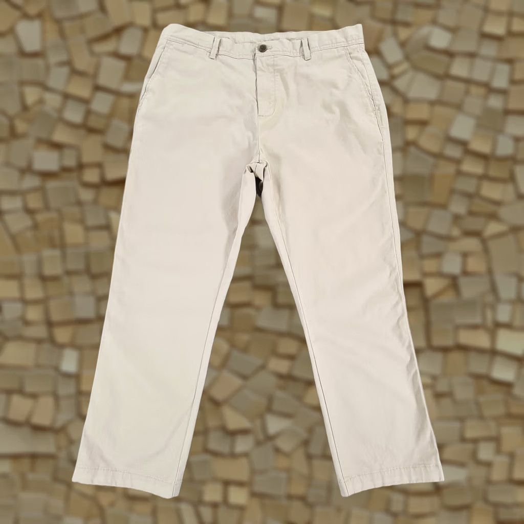 Reiss Reiss Mens Chinos Trousers Beige W36 L25 Pitch Cotton Stretch Pants Slim Flat Front Zip Fly Pockets Casual Mens Size US 36 / EU 52 - 1 Thumbnail