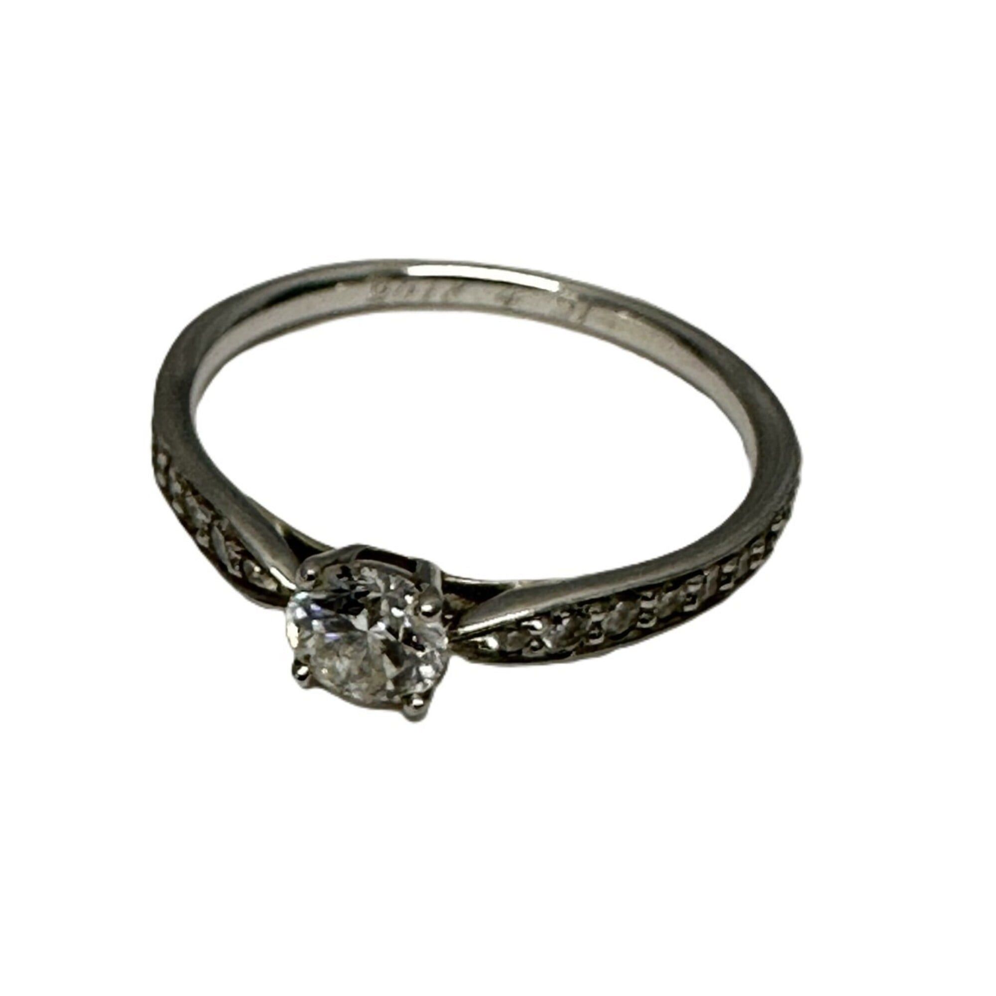 Tiffany & Co. TIFFANY & Co. Tiffany Solitaire Harmony Ring, Pt950, 0.35ct Diamond, Size 13, D-VS1-3EX, Engraved, Women's. Size ONE SIZE - 1 Thumbnail