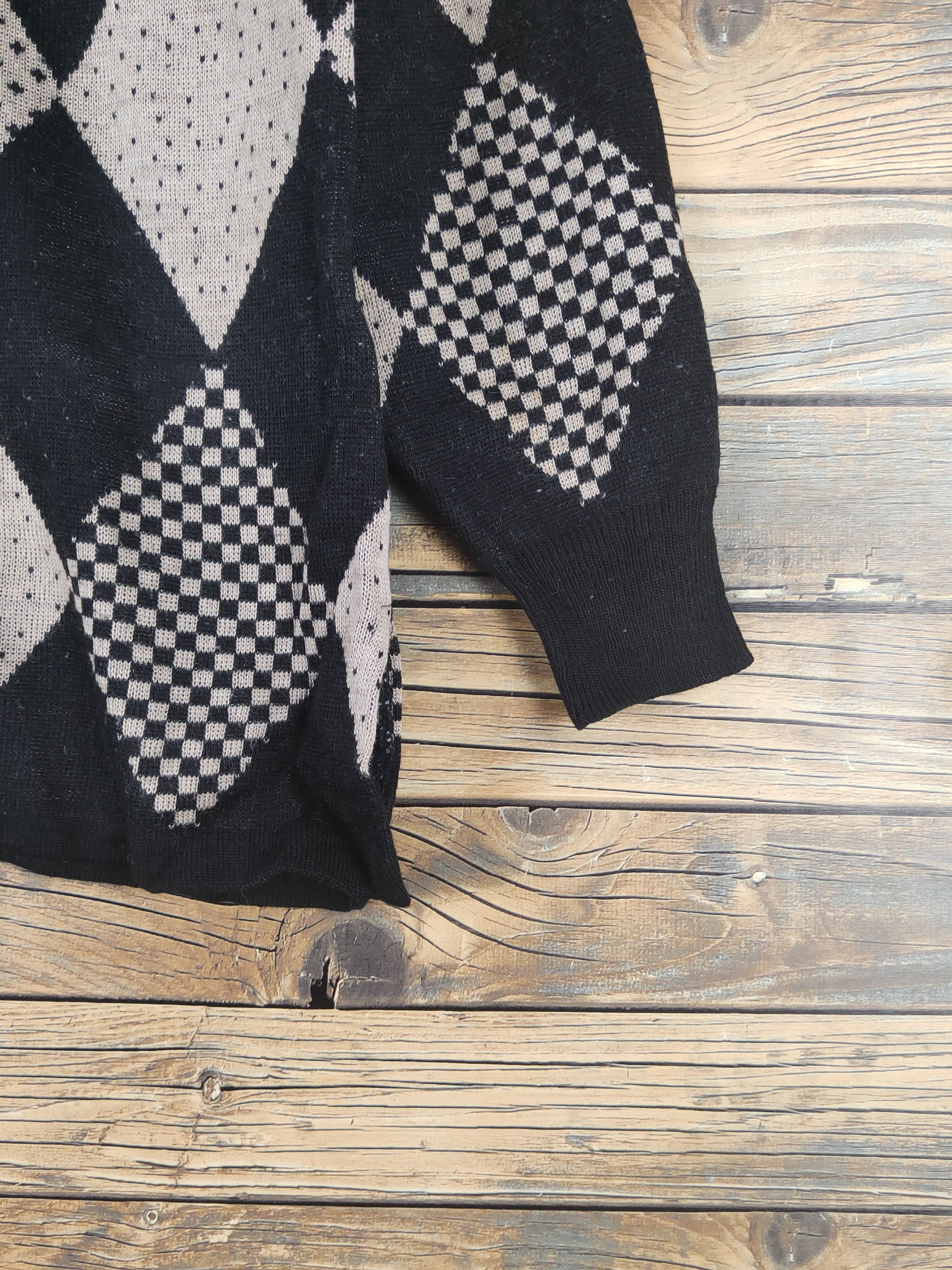 Homespun Knitwear Polhlene Black Brown Knitwear Long Sleeve T-shirts #W1530 Size M / US 6-8 / IT 42-44 - 6 Thumbnail