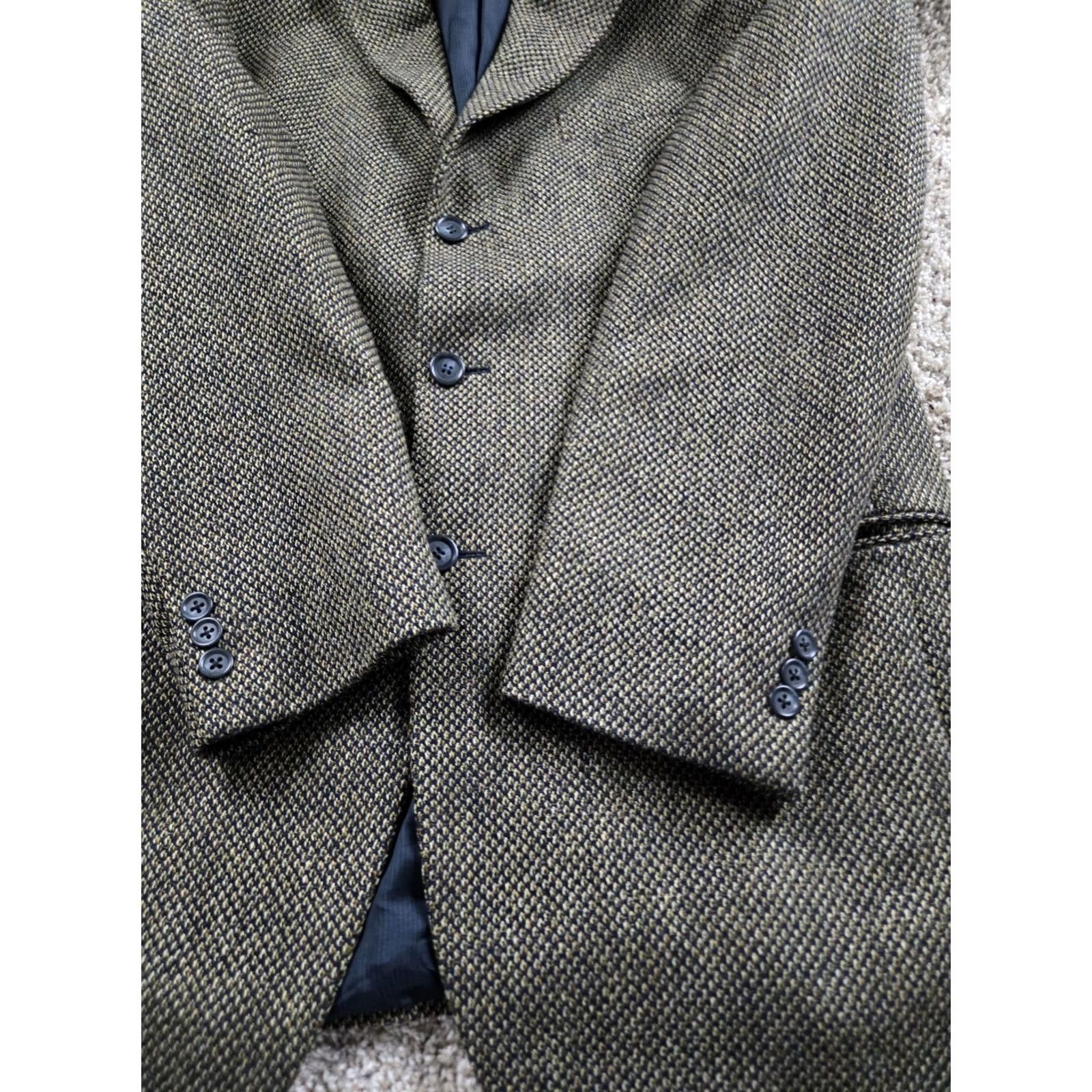 Ermenegildo Zegna Ermenegildo Zegna Blazer Single-Breasted Wool Brown Plaid Notch 3-Button Chest 40 L EU 52 L US Mens Vintage? Size 42R - 3 Thumbnail