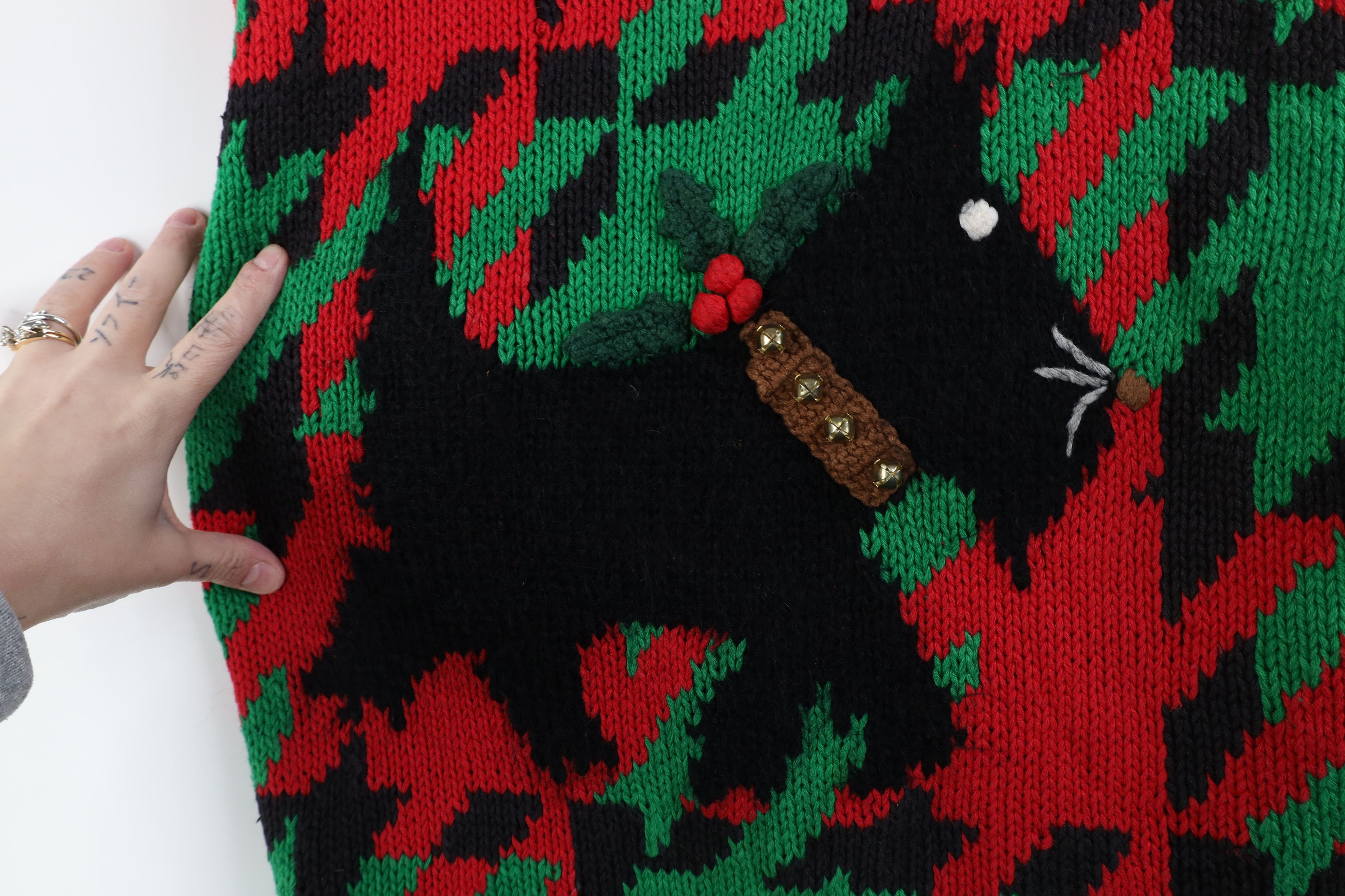 Vintage Vintage 90s Streetwear Bell Scotty Terrier Dog Knit Sweater Size S / US 4 / IT 40 - 4 Thumbnail