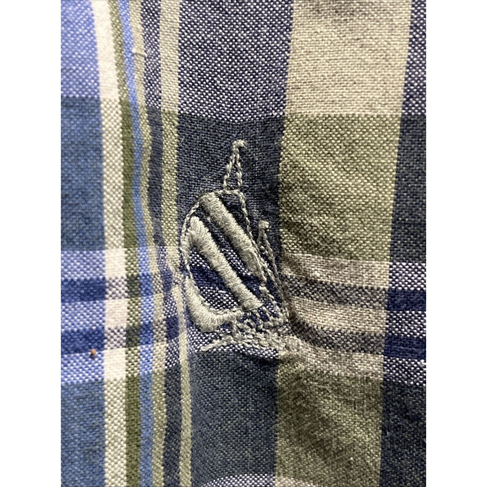 Nautica Nautica VTG Shirt Mens M Blue Green Plaid Button Up SS Size US M / EU 48-50 / 2 - 3 Thumbnail