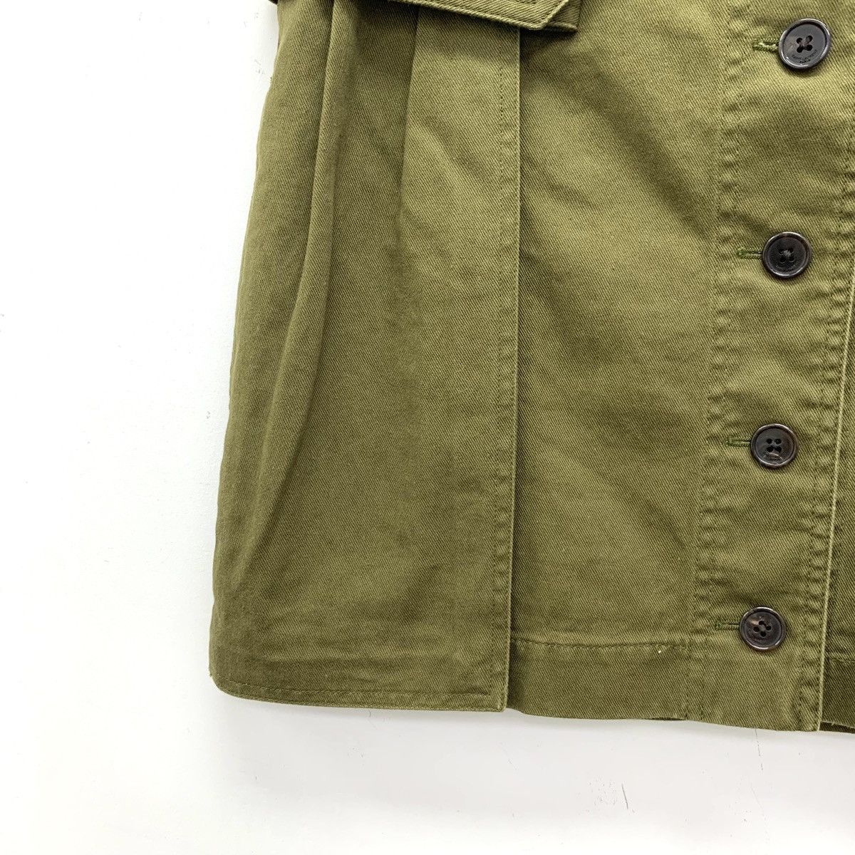 Yves Saint Laurent Yves Saint Laurent Army Green Button Design Mini Skirt K26WX Size 25" / US 0 / IT 36 - 4 Thumbnail