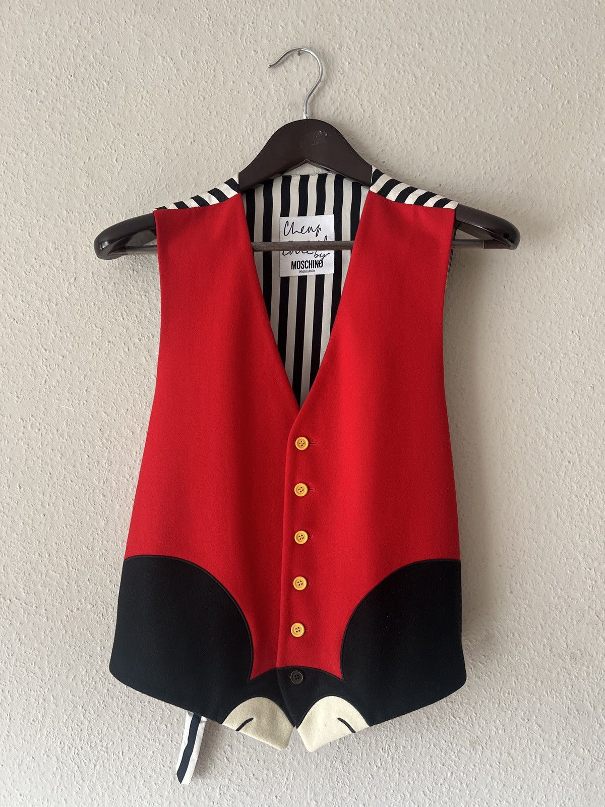 Moschino Moschino “Cheap and Chic” Mickey Mouse Wool Vest Size 40R - 1 Thumbnail