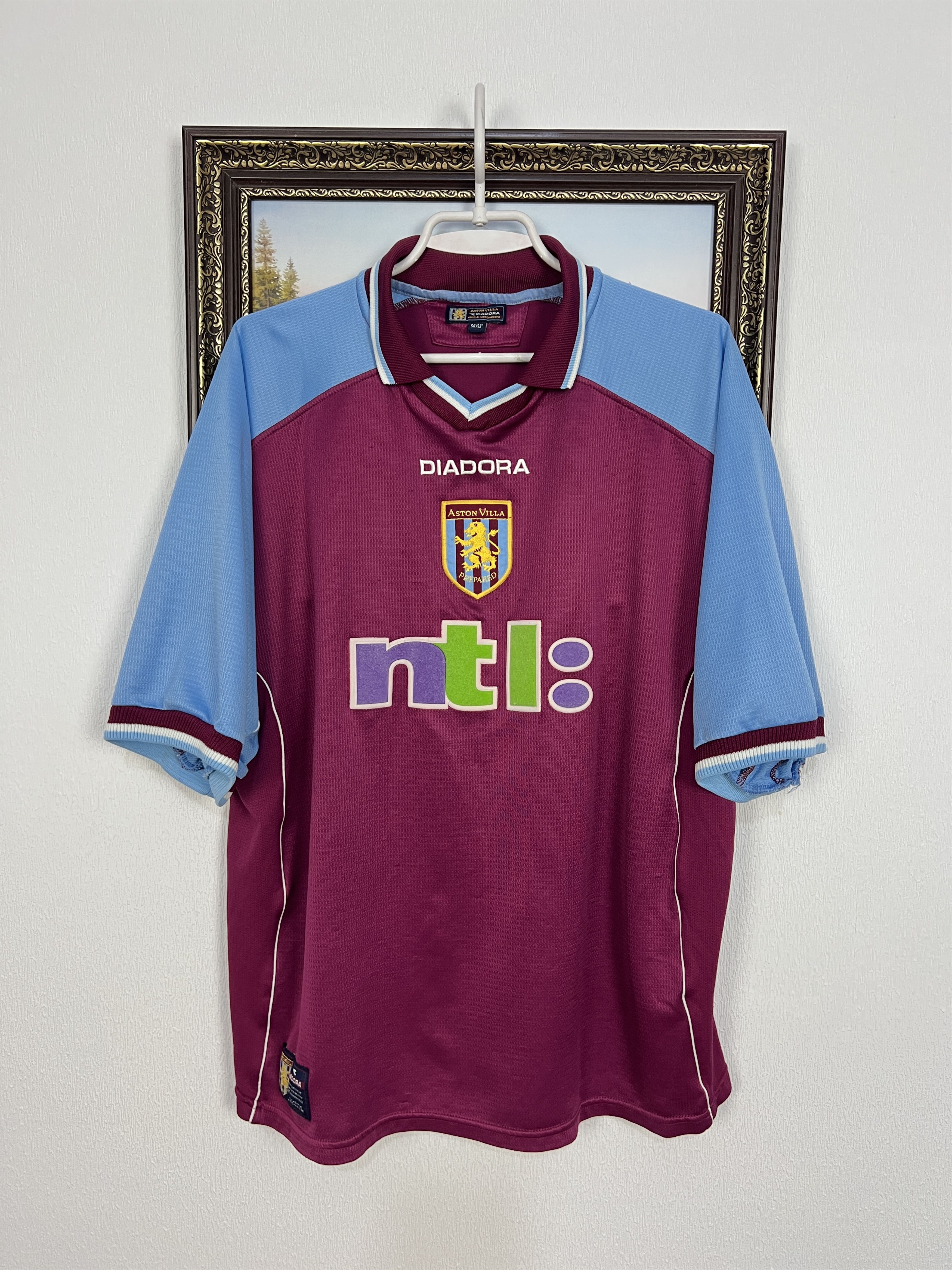Diadora Aston Villa Home football shirt 2000 Soccer Diadora Jersey Size US XXL / EU 58 / 5 - 1 Thumbnail