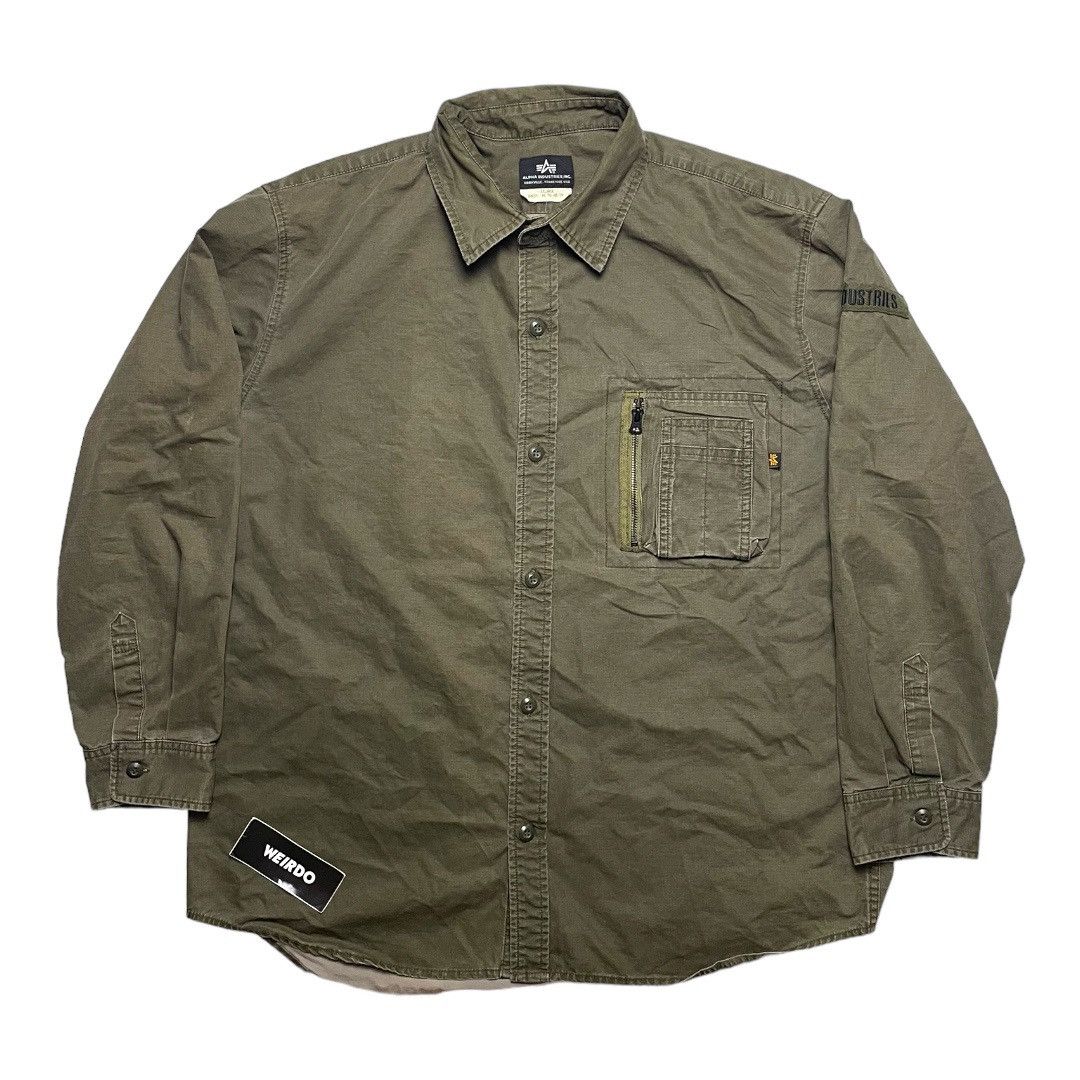 Alpha Industries × Vintage Vintage Alpha Industries Shirt Size US XXL / EU 58 / 5 - 1 Thumbnail