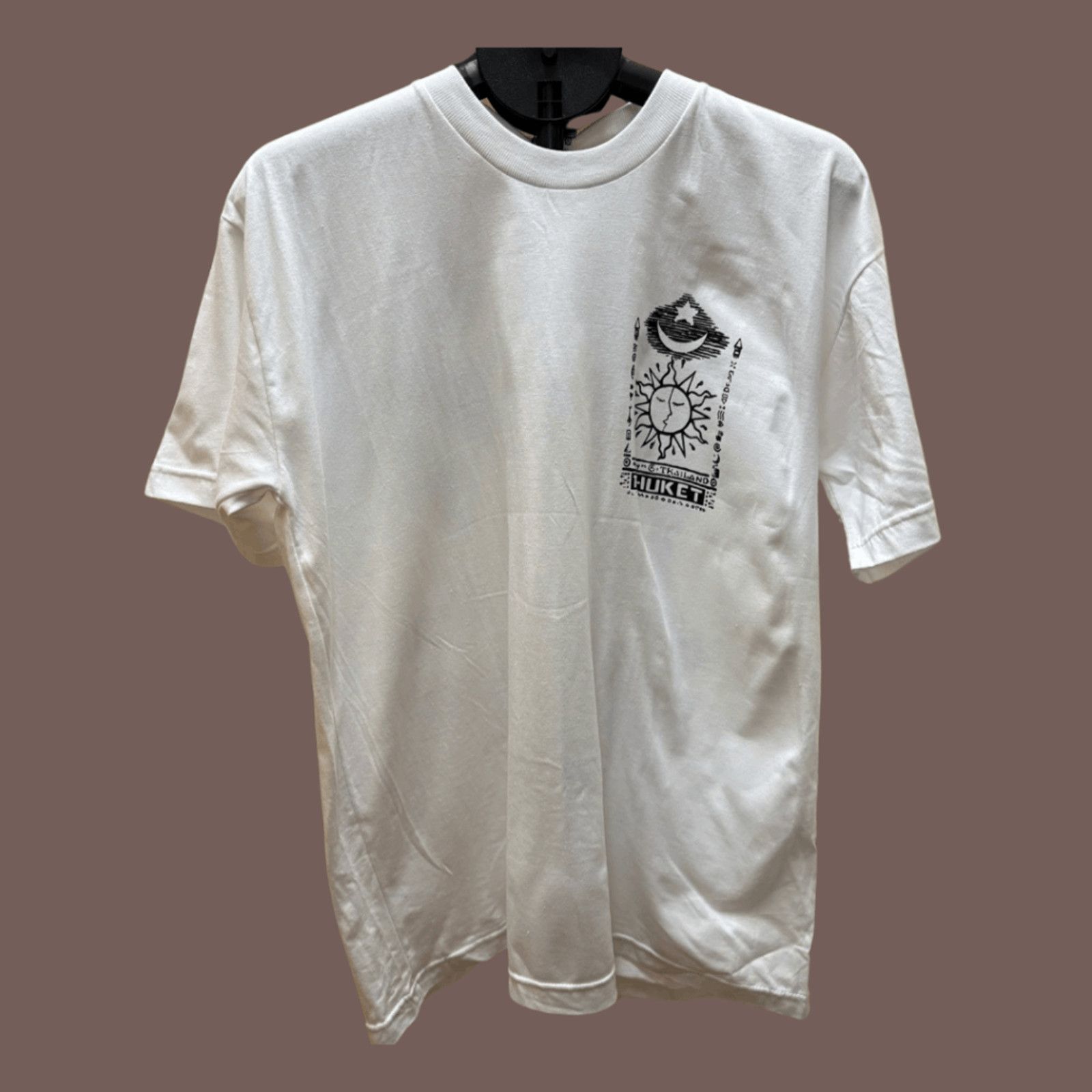 Vintage VTG Travel Tee | Phuket Thailand Sun Print | 90s Graphic Size US L / EU 52-54 / 3 - 1 Thumbnail